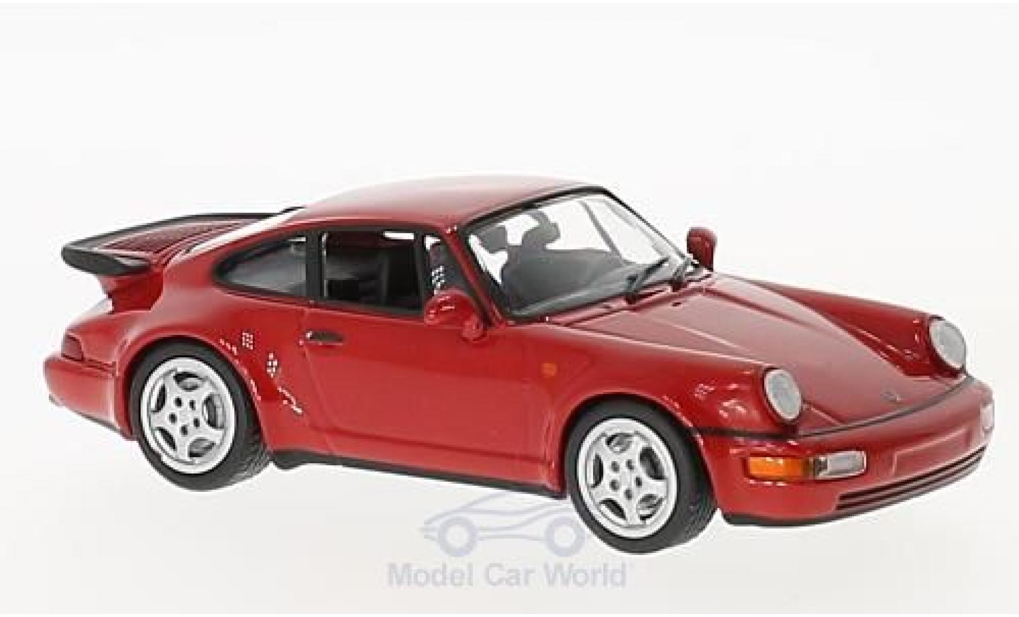 Porsche 964 Turbo 1/43 Maxichamps 911 Turbo () red 1990 diecast model cars