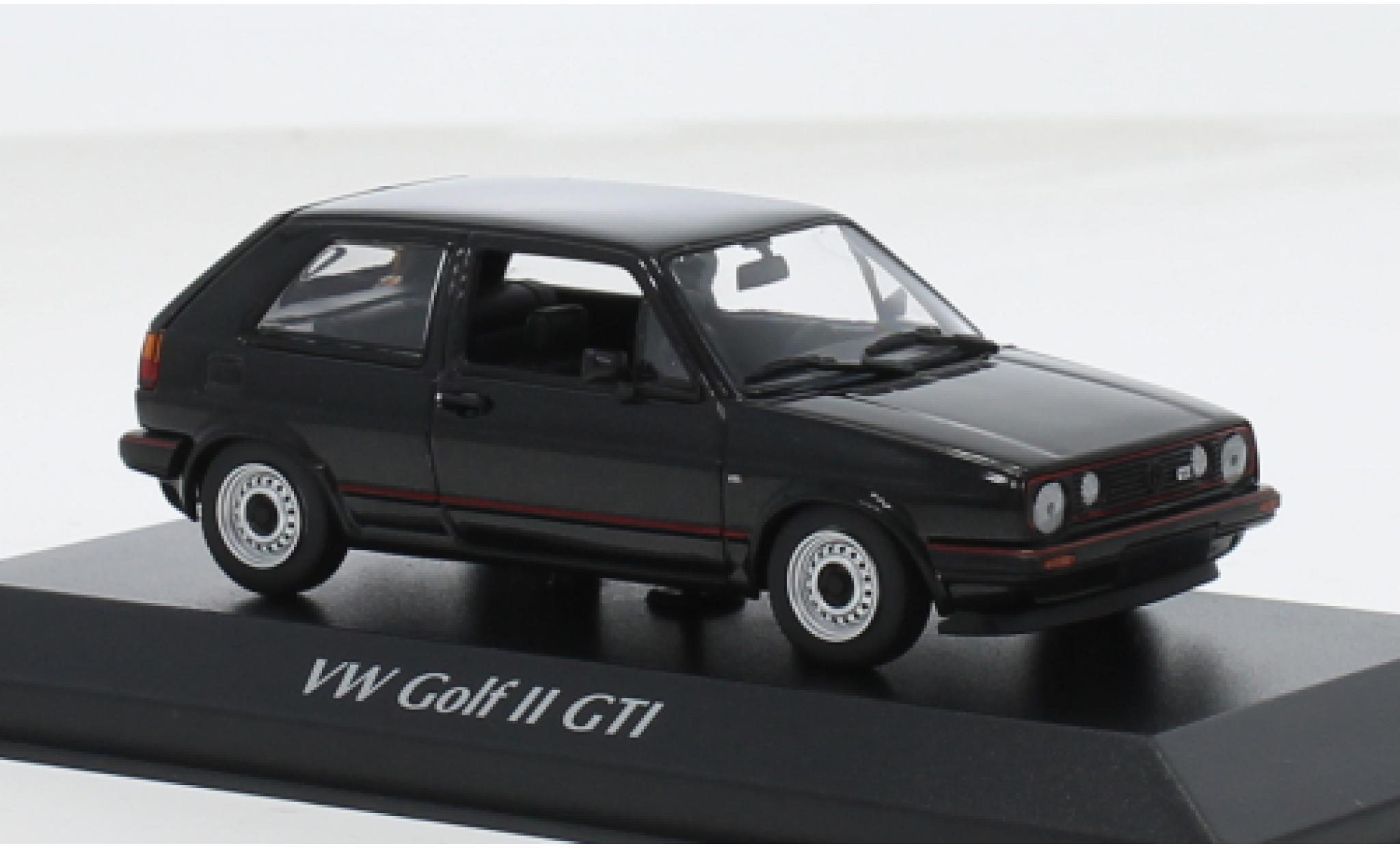 Volkswagen Golf 1/43 Maxichamps II GTI 16V metallise black 1985 1:43 diecast model cars