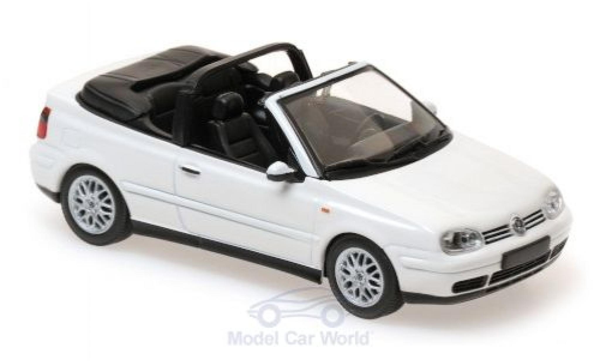 Volkswagen Golf 1/43 Maxichamps IV Convertible white 1998 diecast model cars