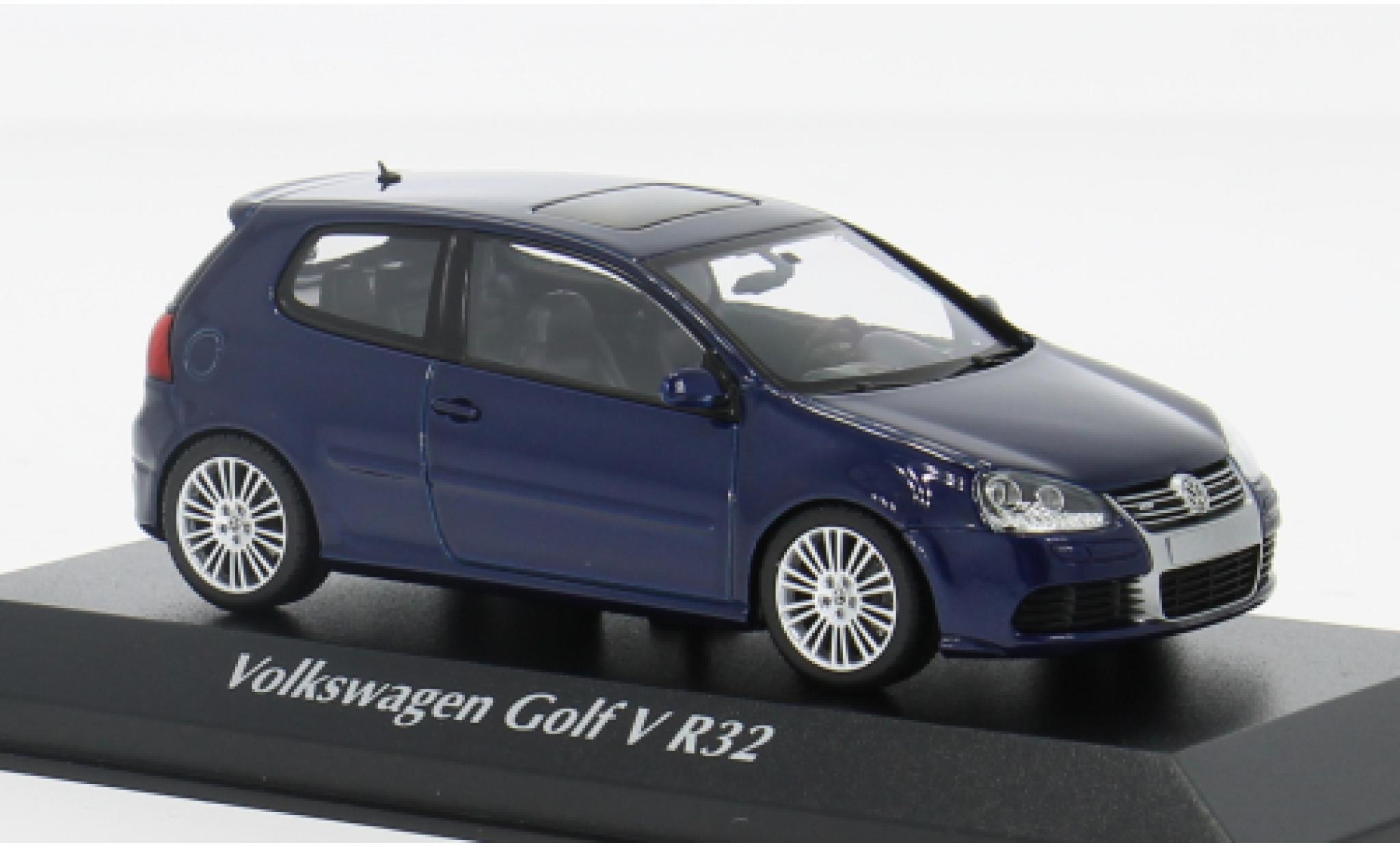Volkswagen Golf 1/43 Maxichamps V R32 metallise blue 2005 1:43 diecast model cars