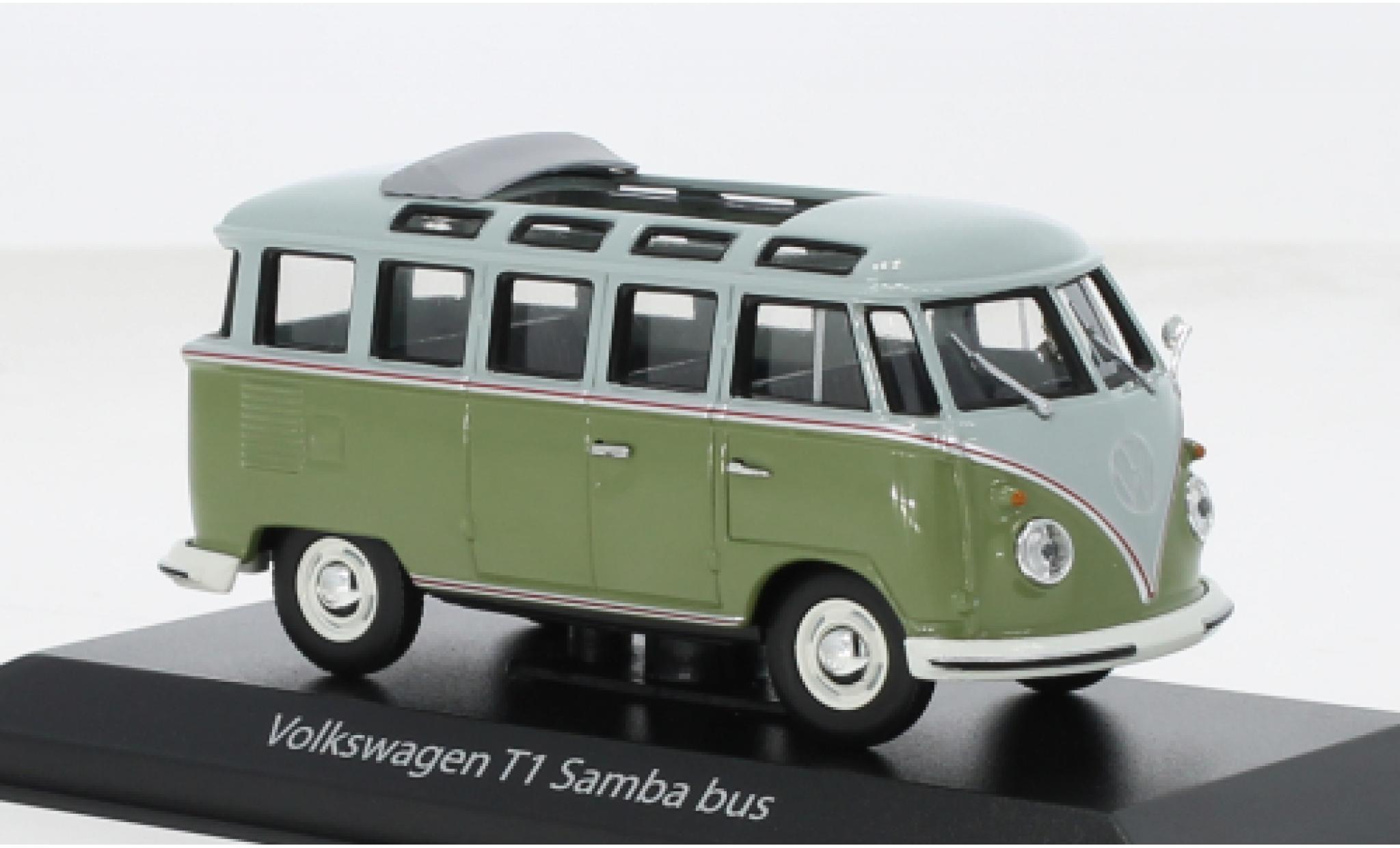 Volkswagen T1 1/43 Maxichamps Samba grey/green 1961 1:43 diecast model cars