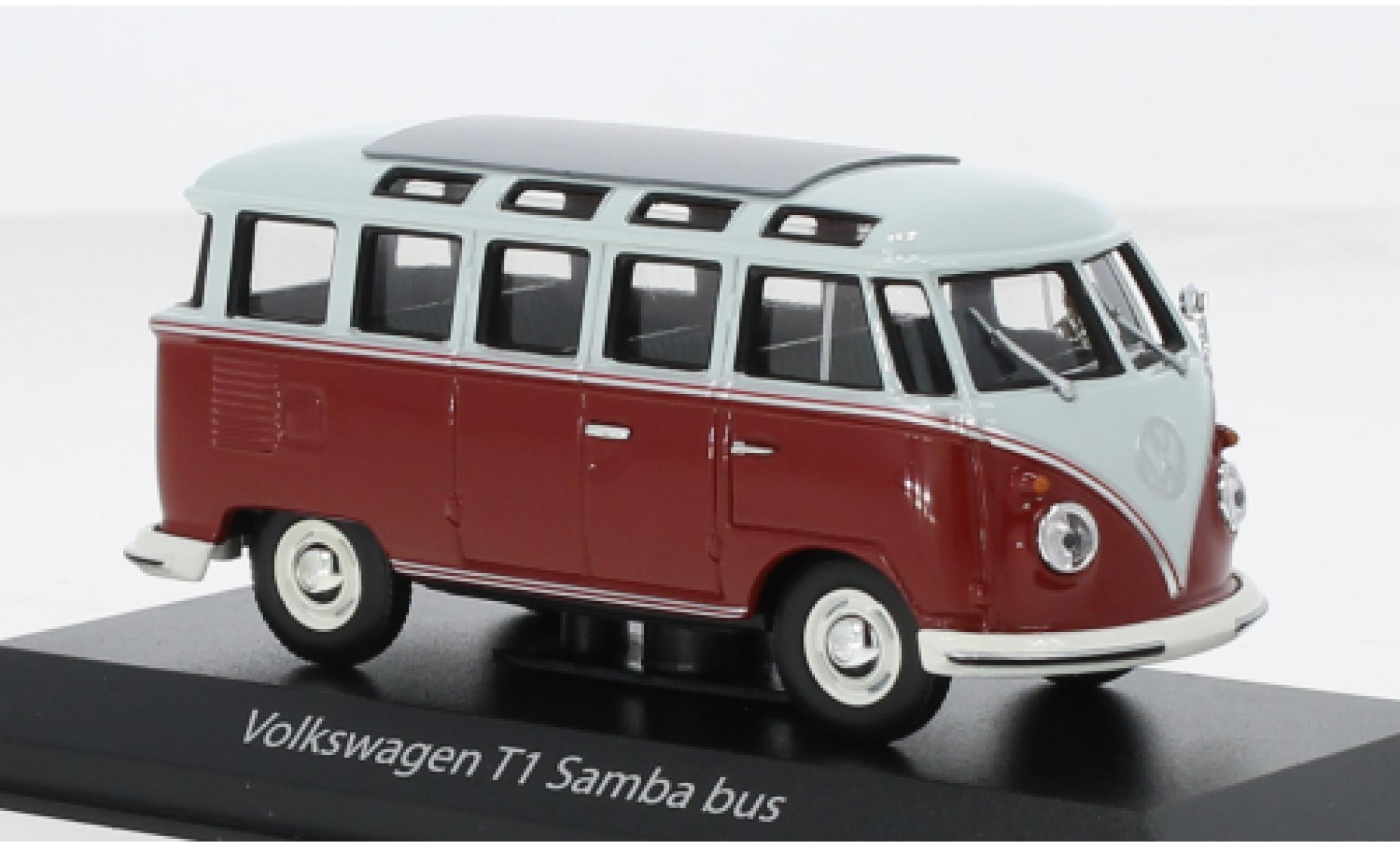 Volkswagen T1 1/43 Maxichamps Samba grey/red 1961 1:43 diecast model cars