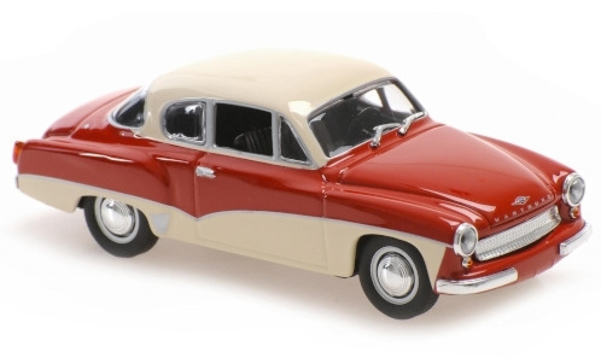 Wartburg 311 1/43 Maxichamps Coupe red/white 1958 diecast model cars