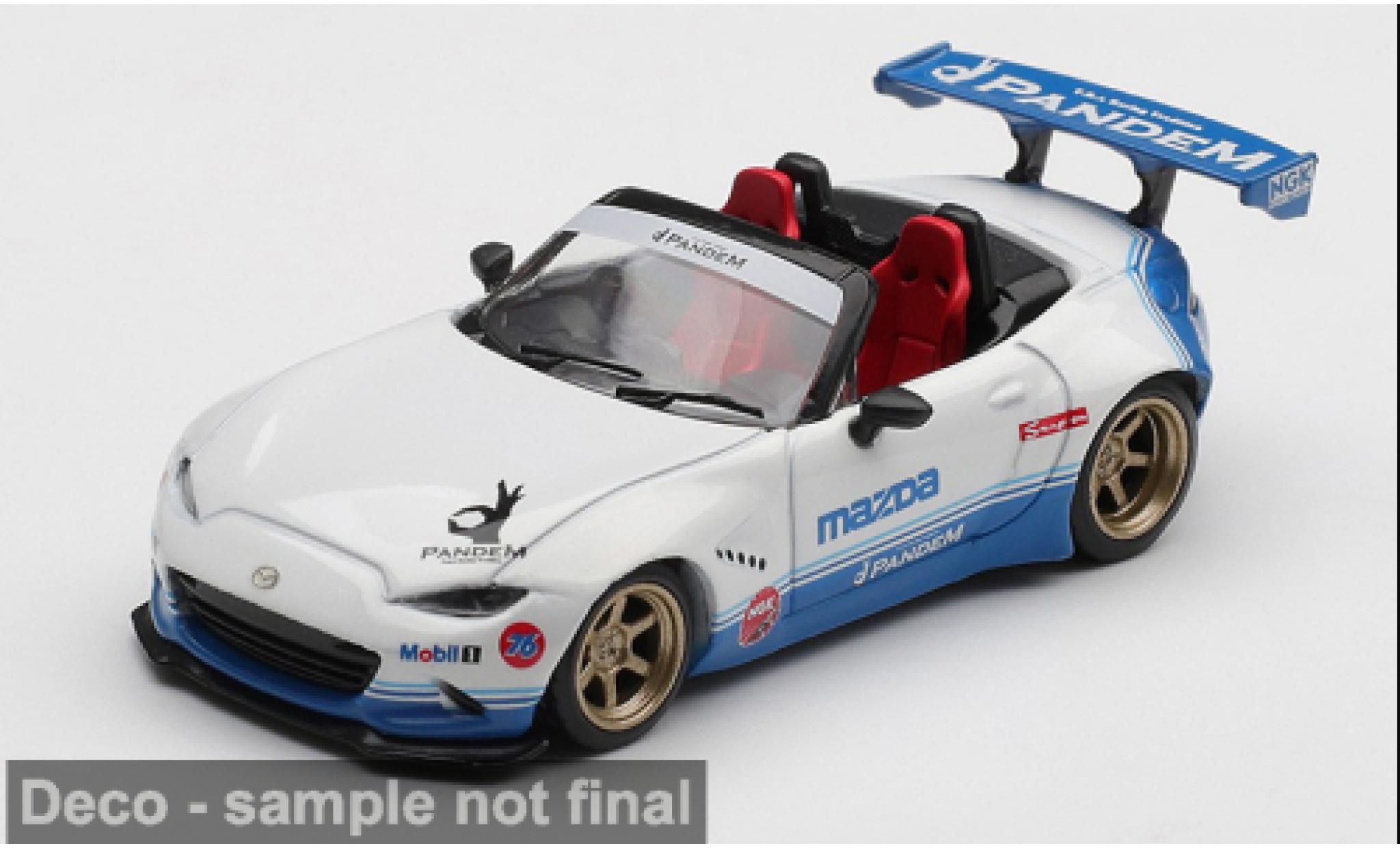 Mazda MX 1/64 Mini GT -5 (ND) Miata white/blue 2025 1:64 diecast model cars
