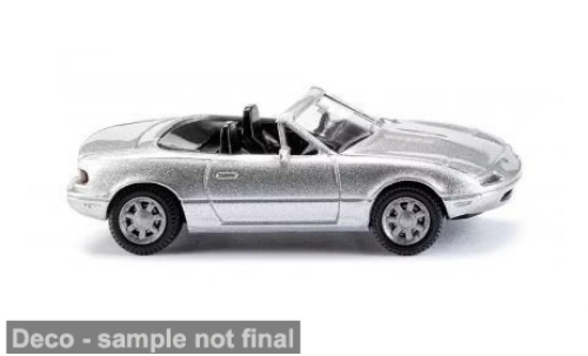 Mazda MX5 1/87 Wiking silver 1989 1:87 diecast model cars