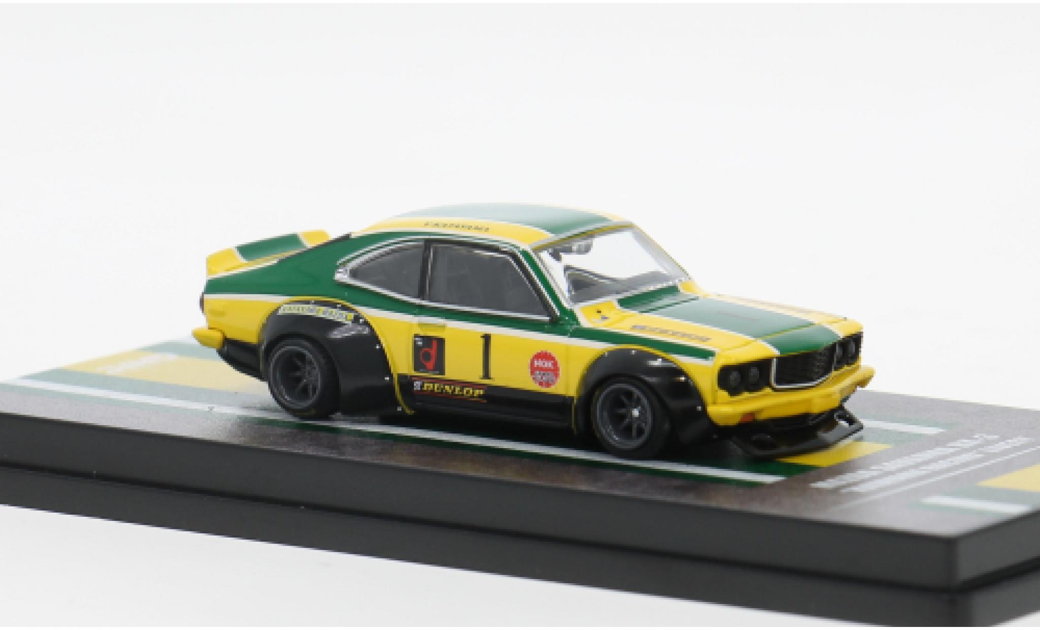 Mazda RX3 1/64 INNO64 Savanna yellow/green 1971 1:64 diecast model cars