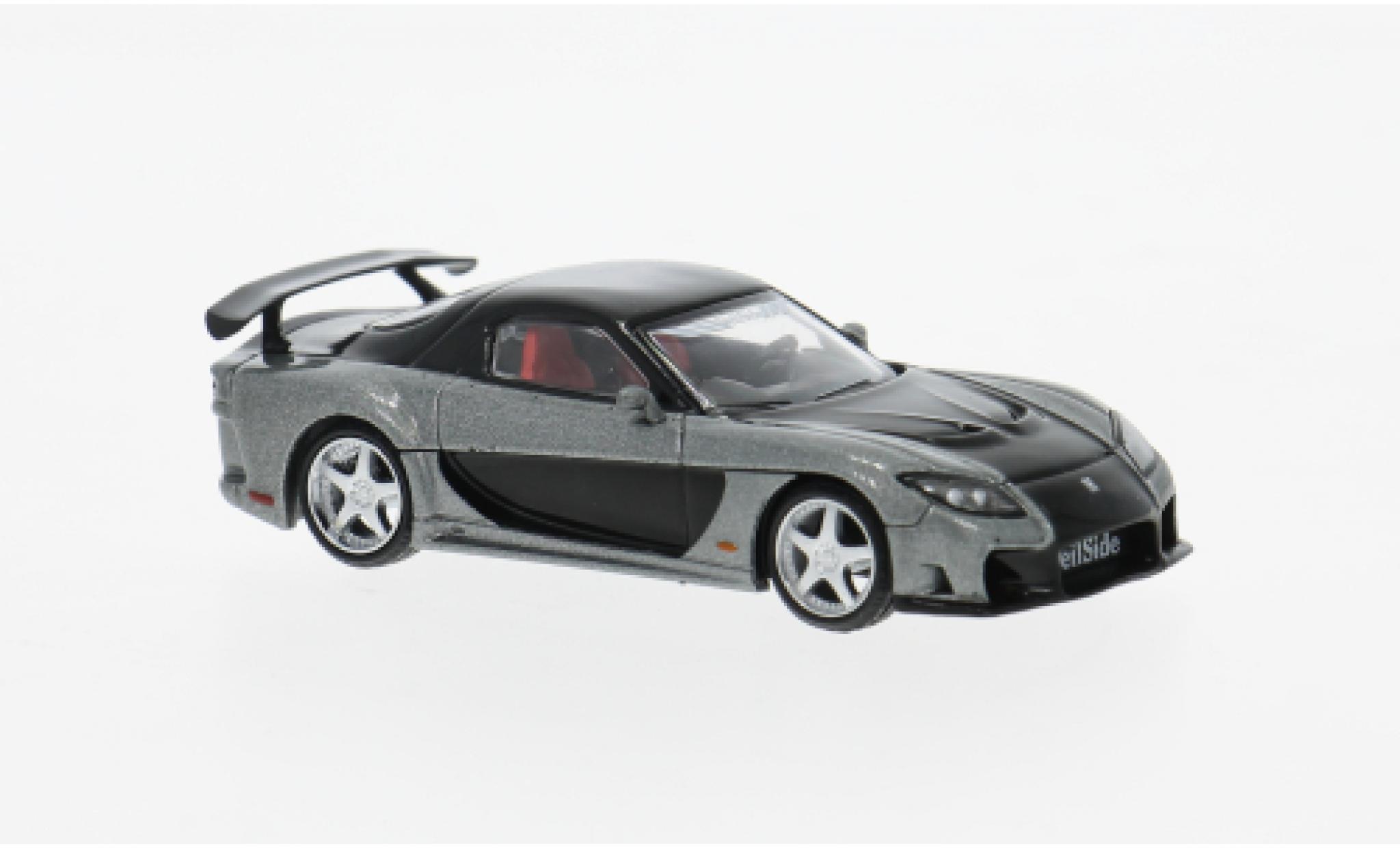 Mazda RX7 1/64 Mini GT (FD3S) grey/black 2011 1:64 diecast model cars