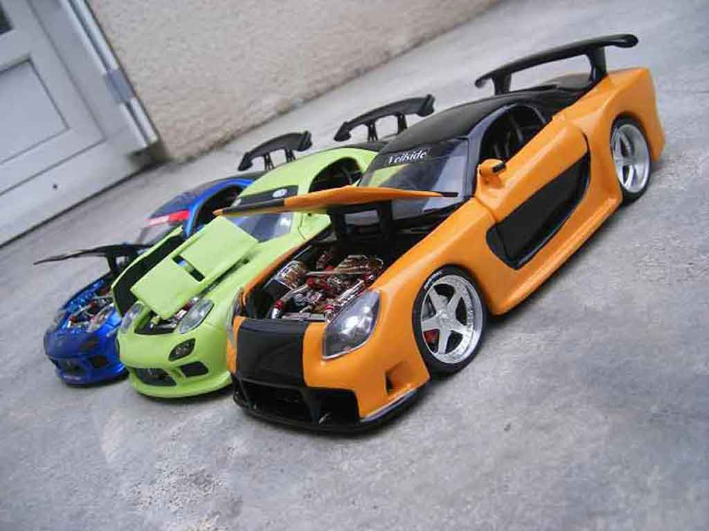 Mazda RX7 Veilside kit fast and furious 3 1/18 Jada Toys