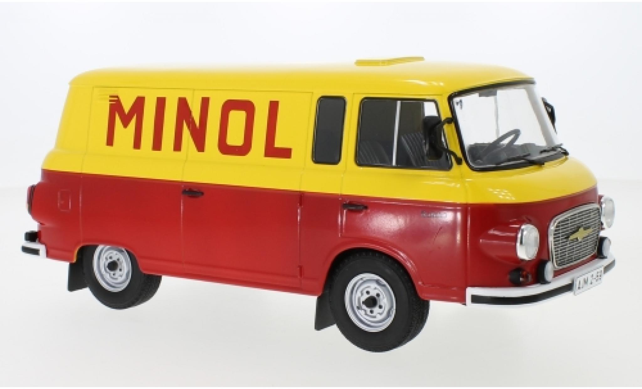 Barkas B 1000 1/18 MCG Van yellow/red Minol 1970 diecast model cars