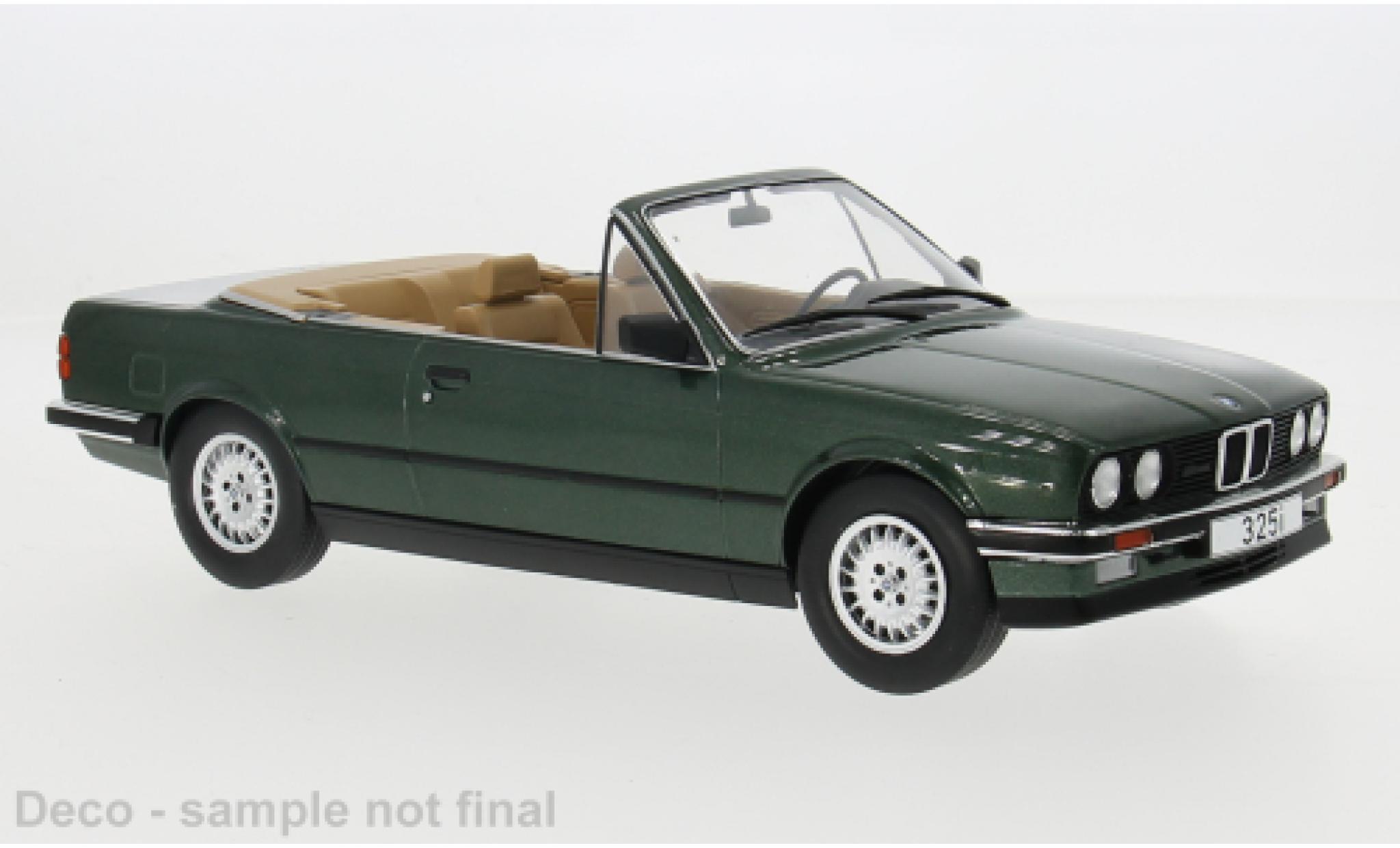 Bmw 325 1/18 MCG i (E30) Convertible metallise green 1985 1:18 diecast model cars