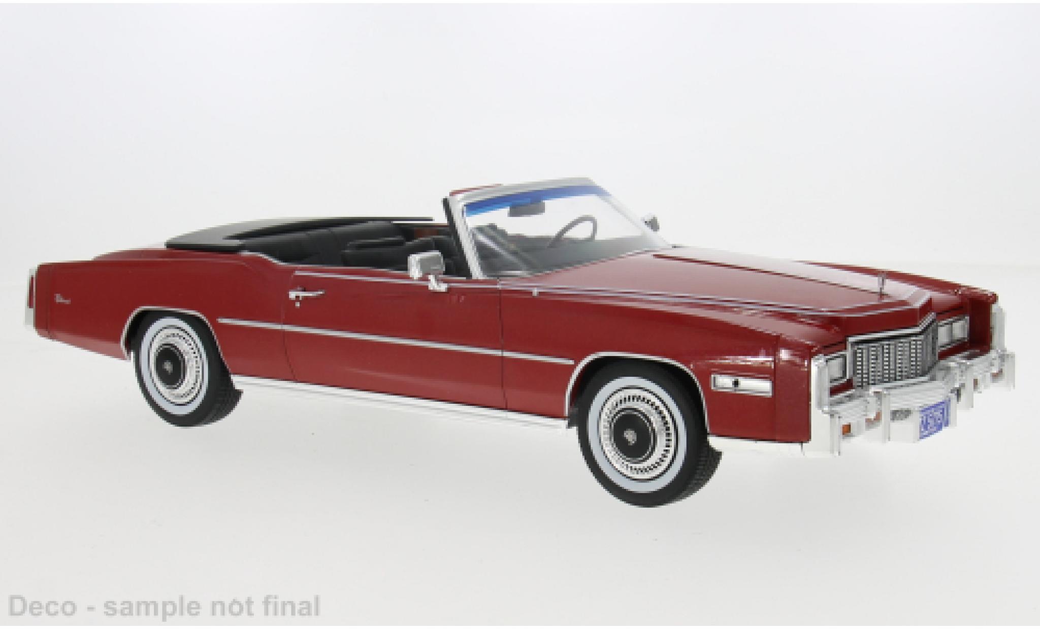 Cadillac Eldorado 1/18 MCG Convertible metallise red 1976 1:18 diecast model cars