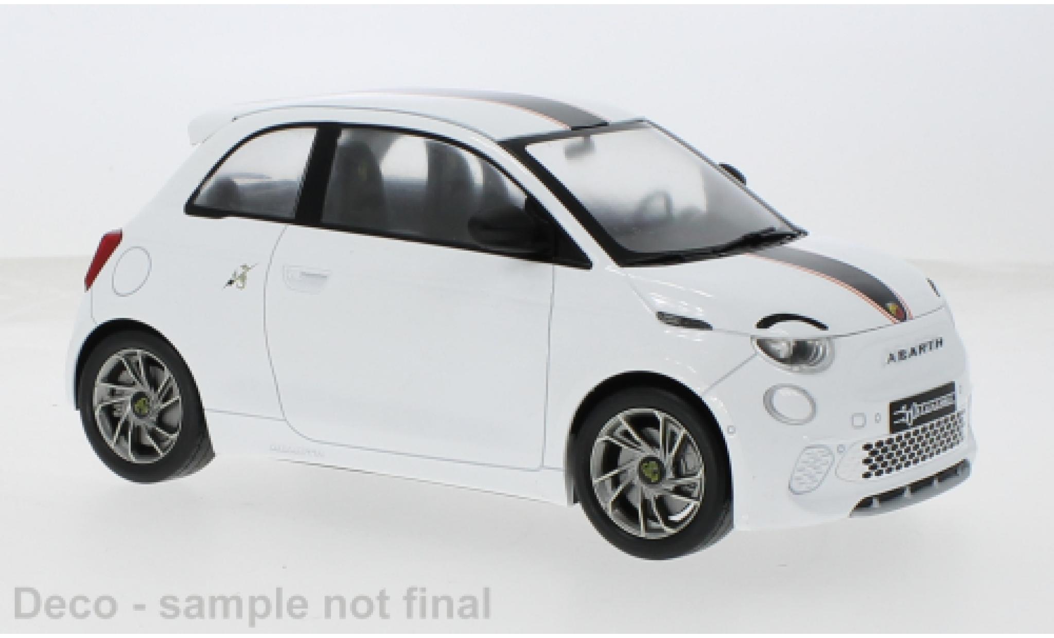 Fiat 500 1/18 MCG e Abarth white 2024 1:18 diecast model cars