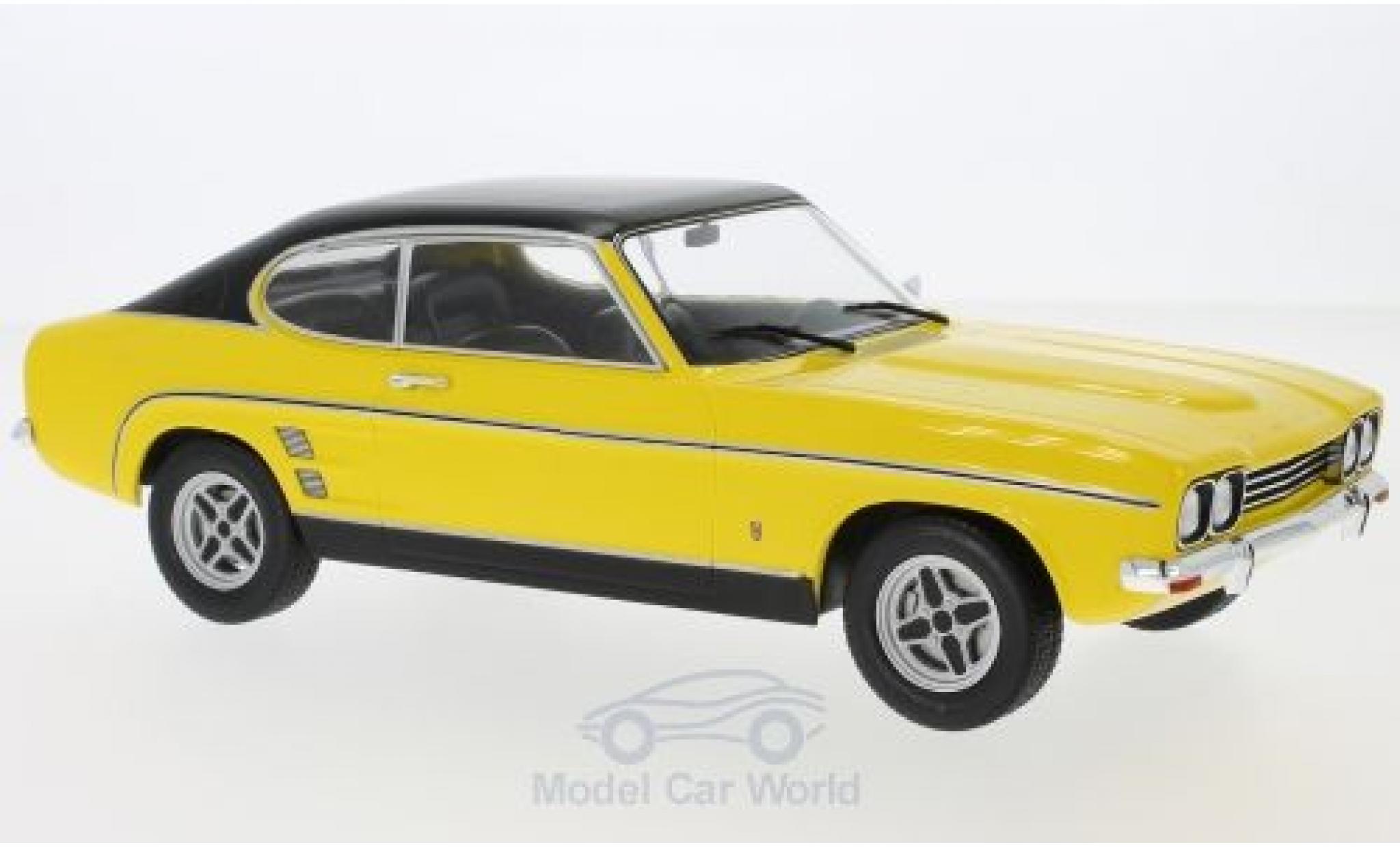 Ford Capri 1/18 MCG MKI 2000 GXL yellow/black 1973 diecast model cars