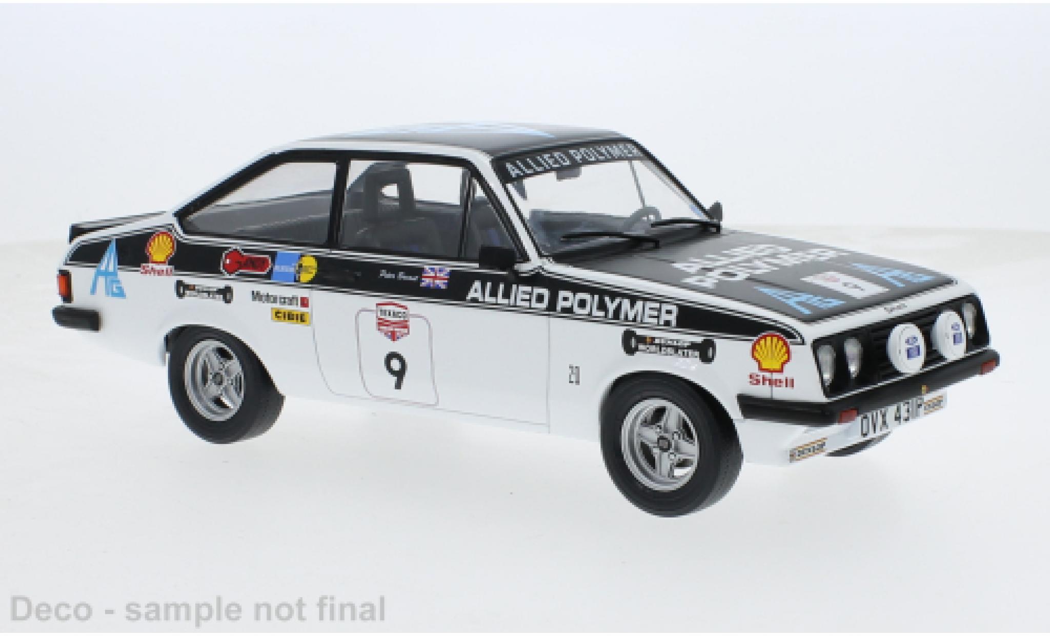 Ford Escort 1/18 MCG MK II RS 2000 No.9 FIA World Rally Championship Tour of Great Britain 1977 1:18 diecast model cars