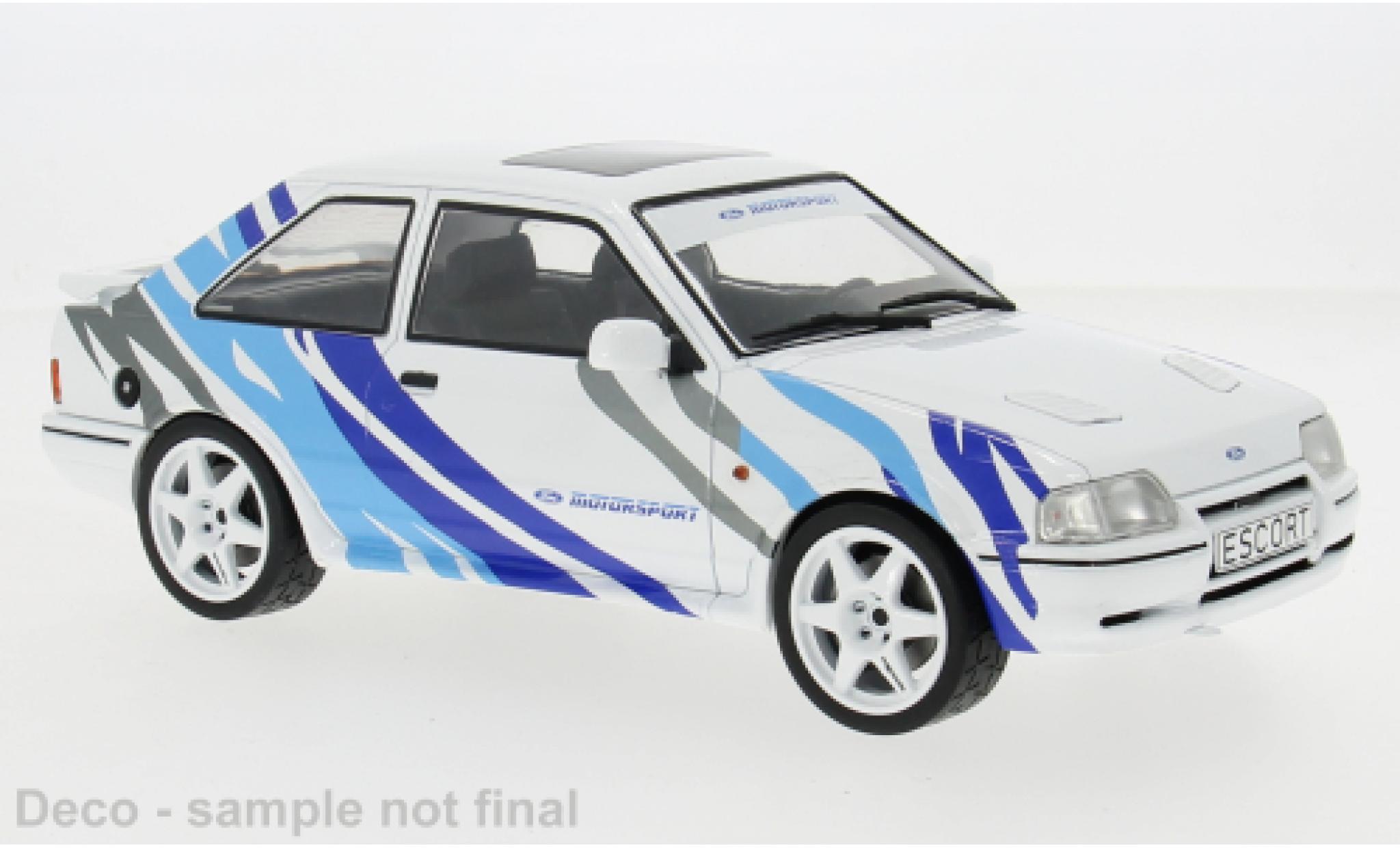 Ford Escort 1/18 MCG MK IV RS Turbo S2 white/Dekor 1990 1:18 diecast model cars