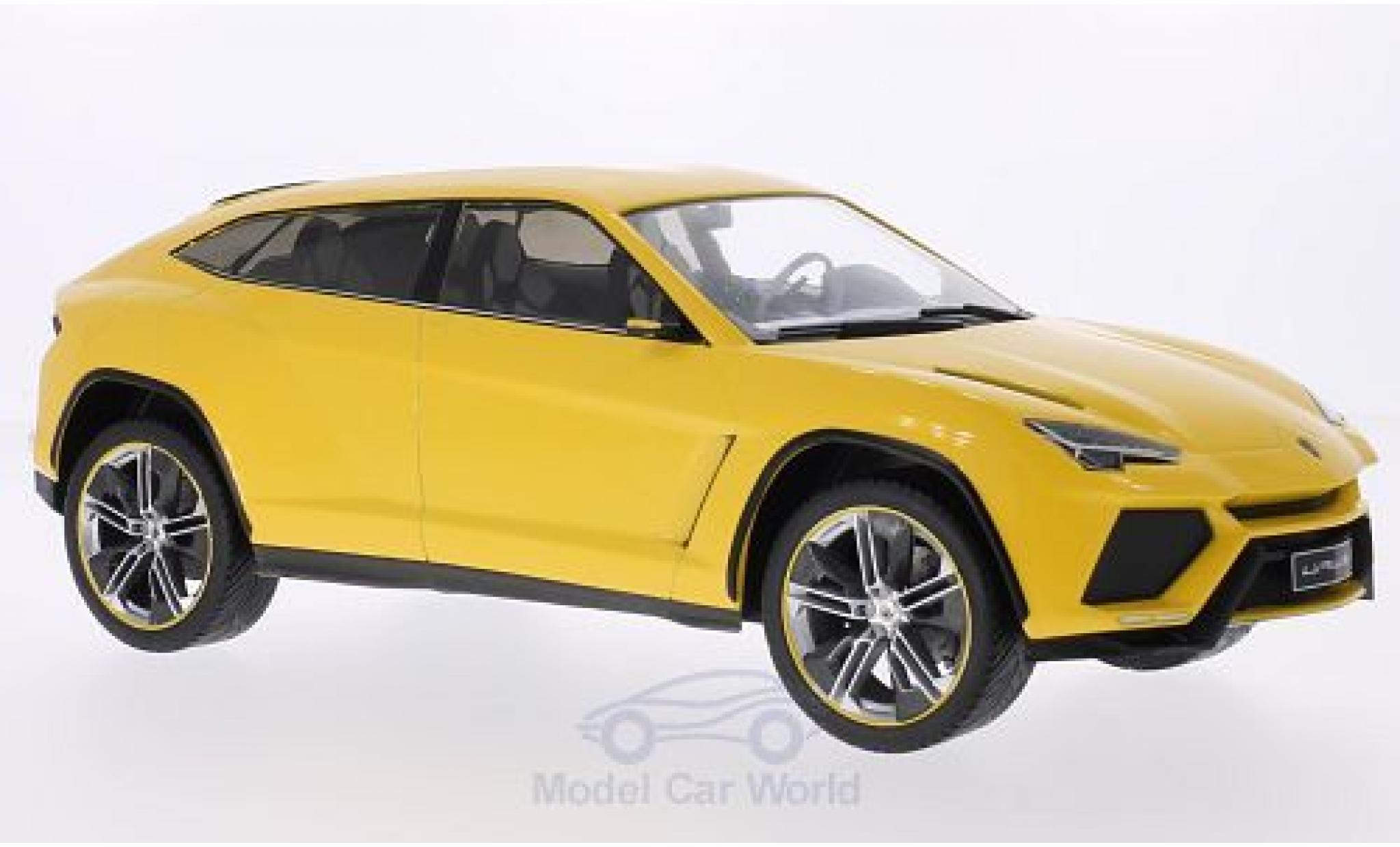 Lamborghini Urus 1/18 MCG metallic yellow 2012 T&uuml;ren und Hauben geschlossen diecast model cars
