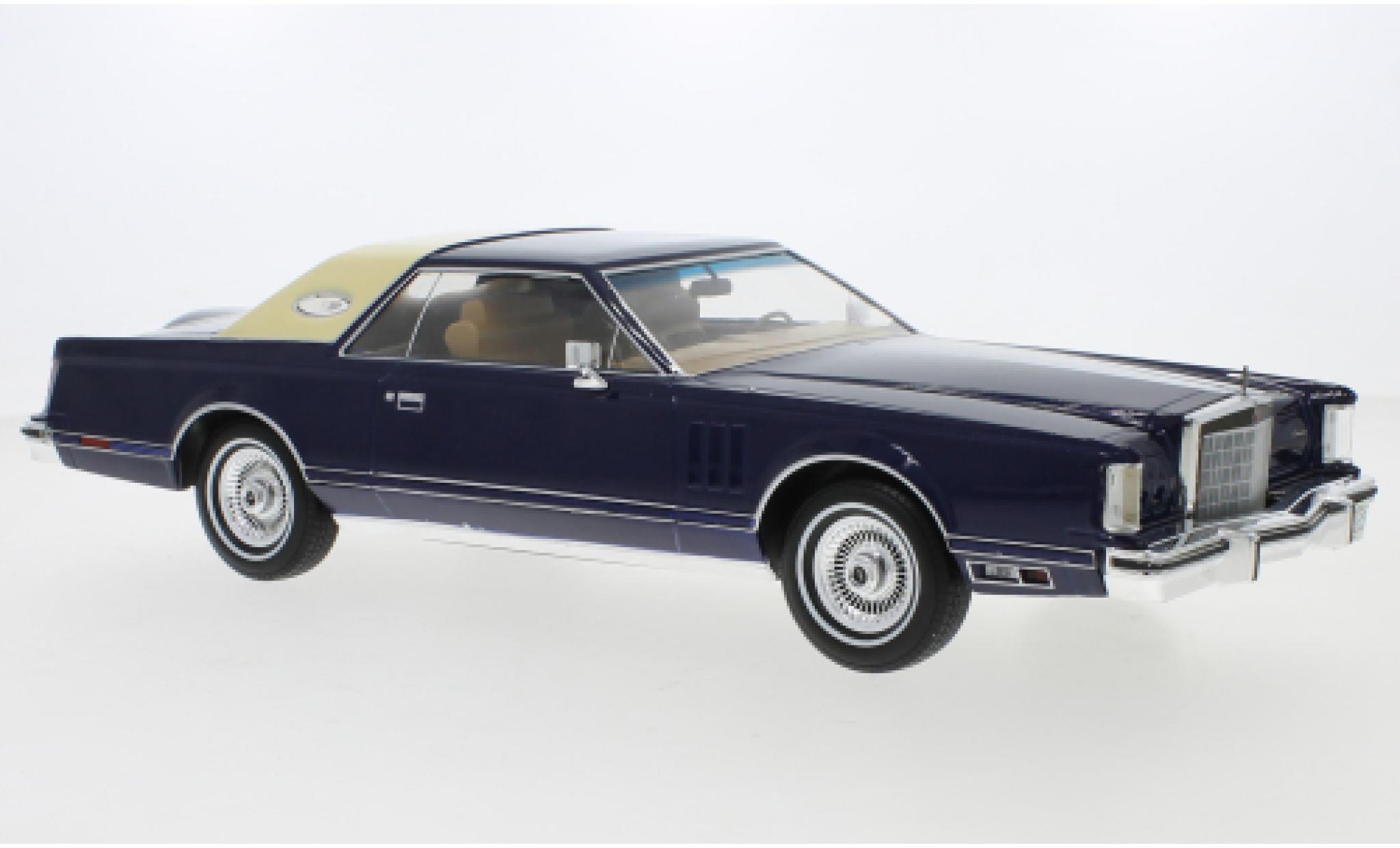 Lincoln Continental 1/18 MCG Mark V blue 1978 diecast model cars