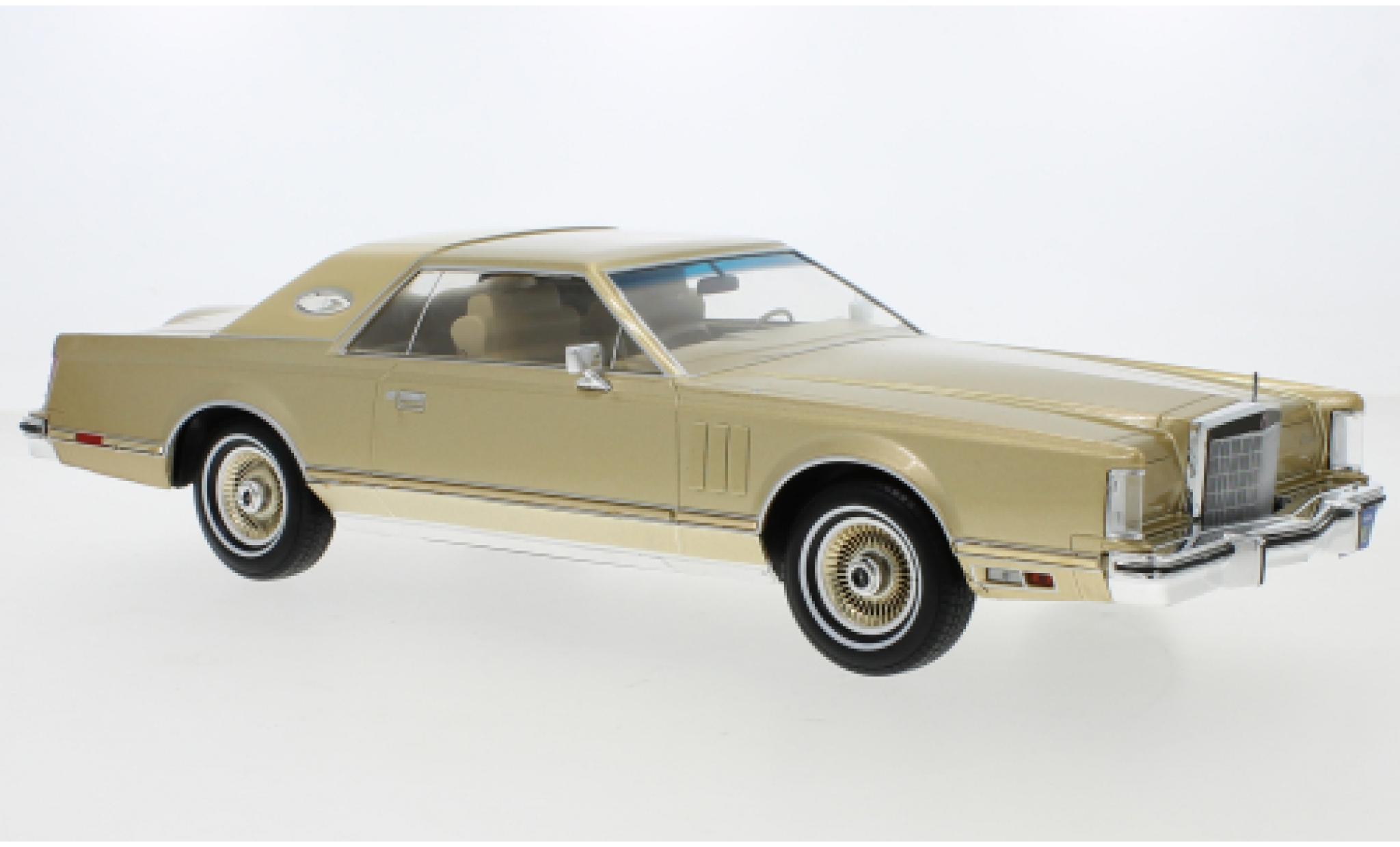 Lincoln Continental 1/18 MCG Mark V gold 1978 diecast model cars
