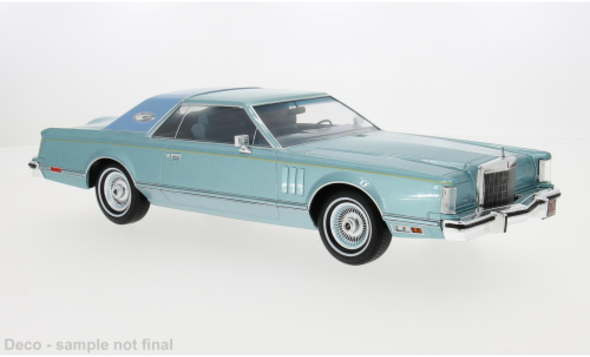 Lincoln Continental 1/18 MCG Mark V metallise blue 1978 1:18 diecast model cars