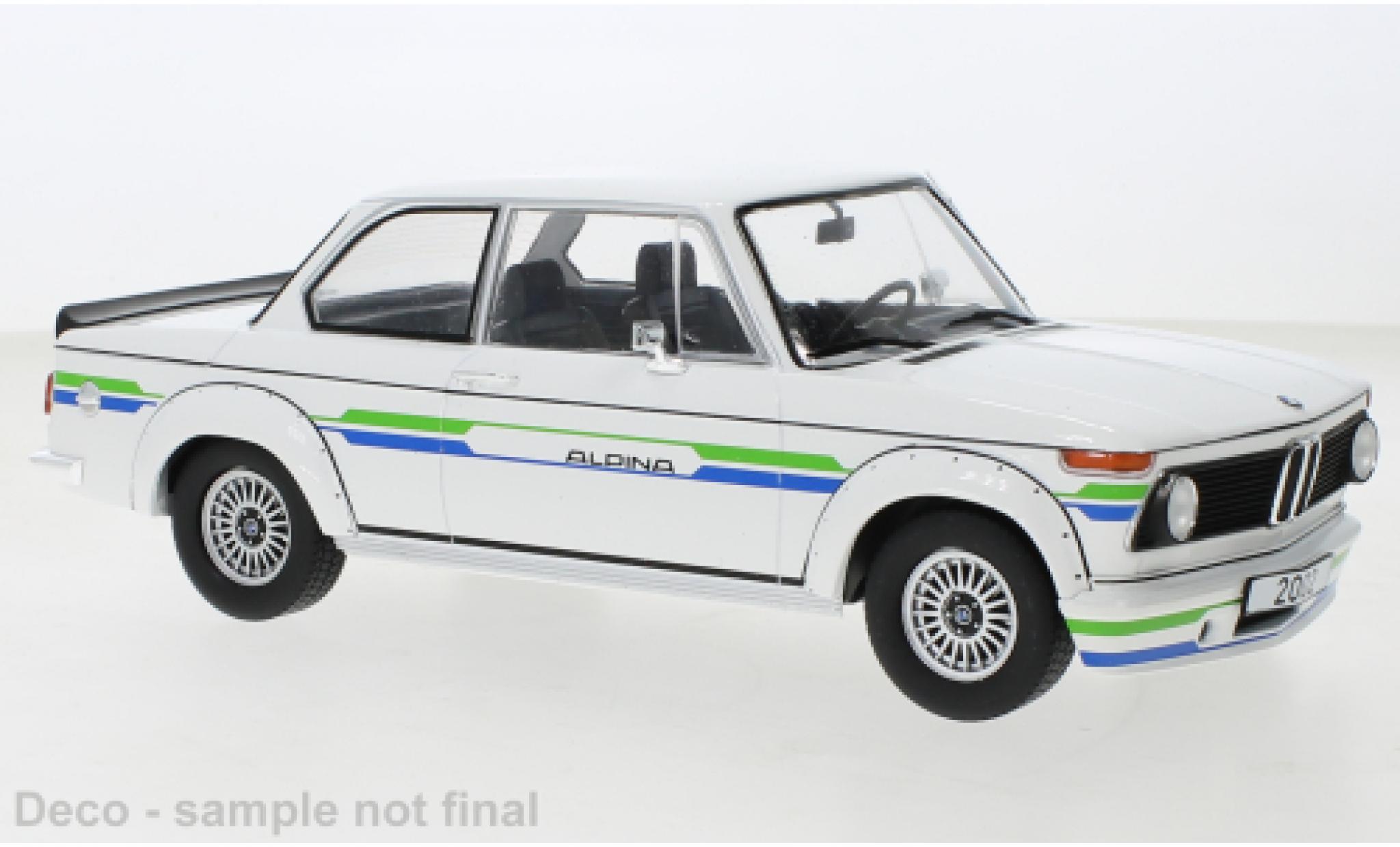 Bmw 2002 1/18 MCG Alpina white/D&eacute;corer 1973 diecast model cars