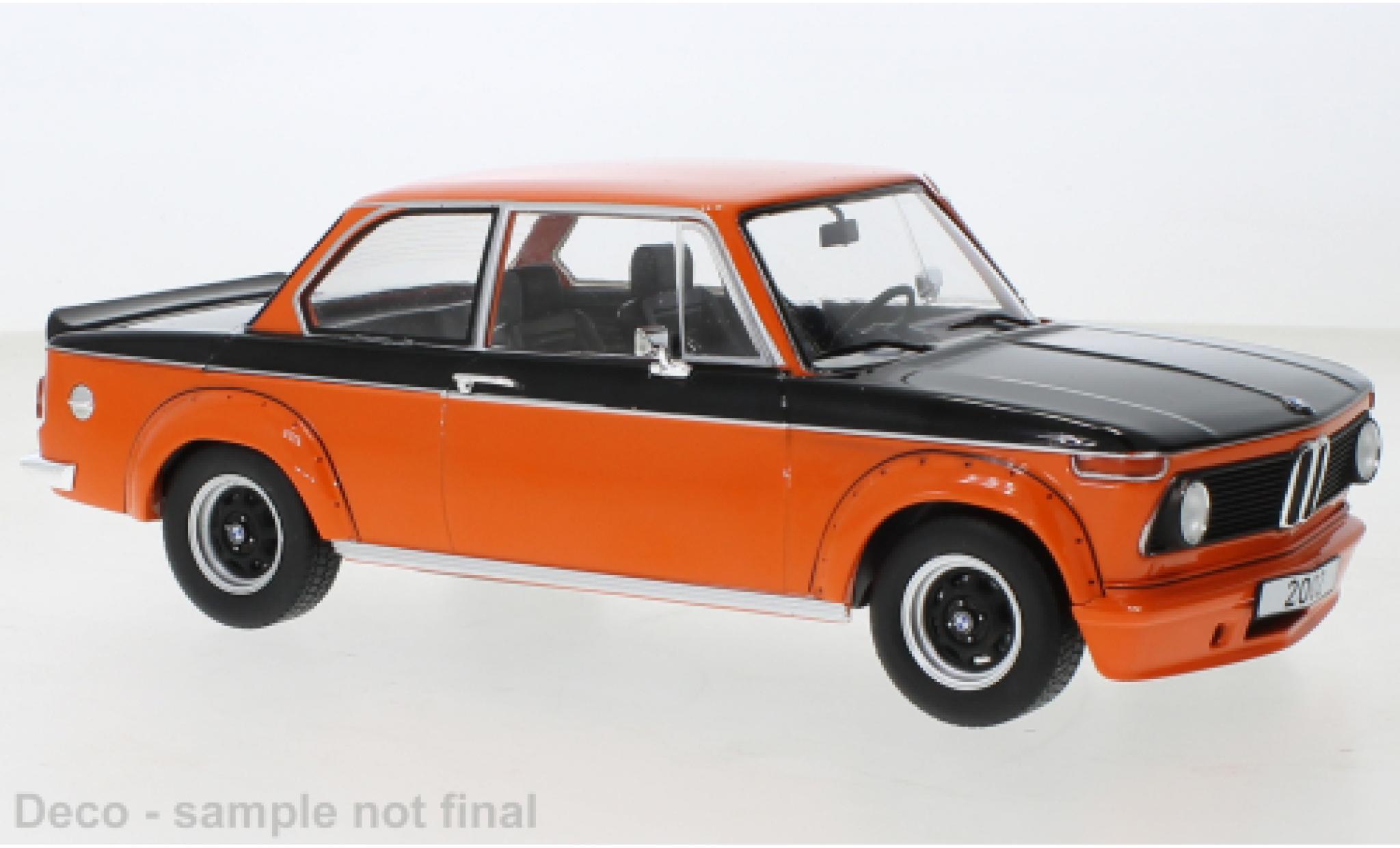 Bmw 2002 1/18 MCG turbo orange/matte-black 1973 diecast model cars
