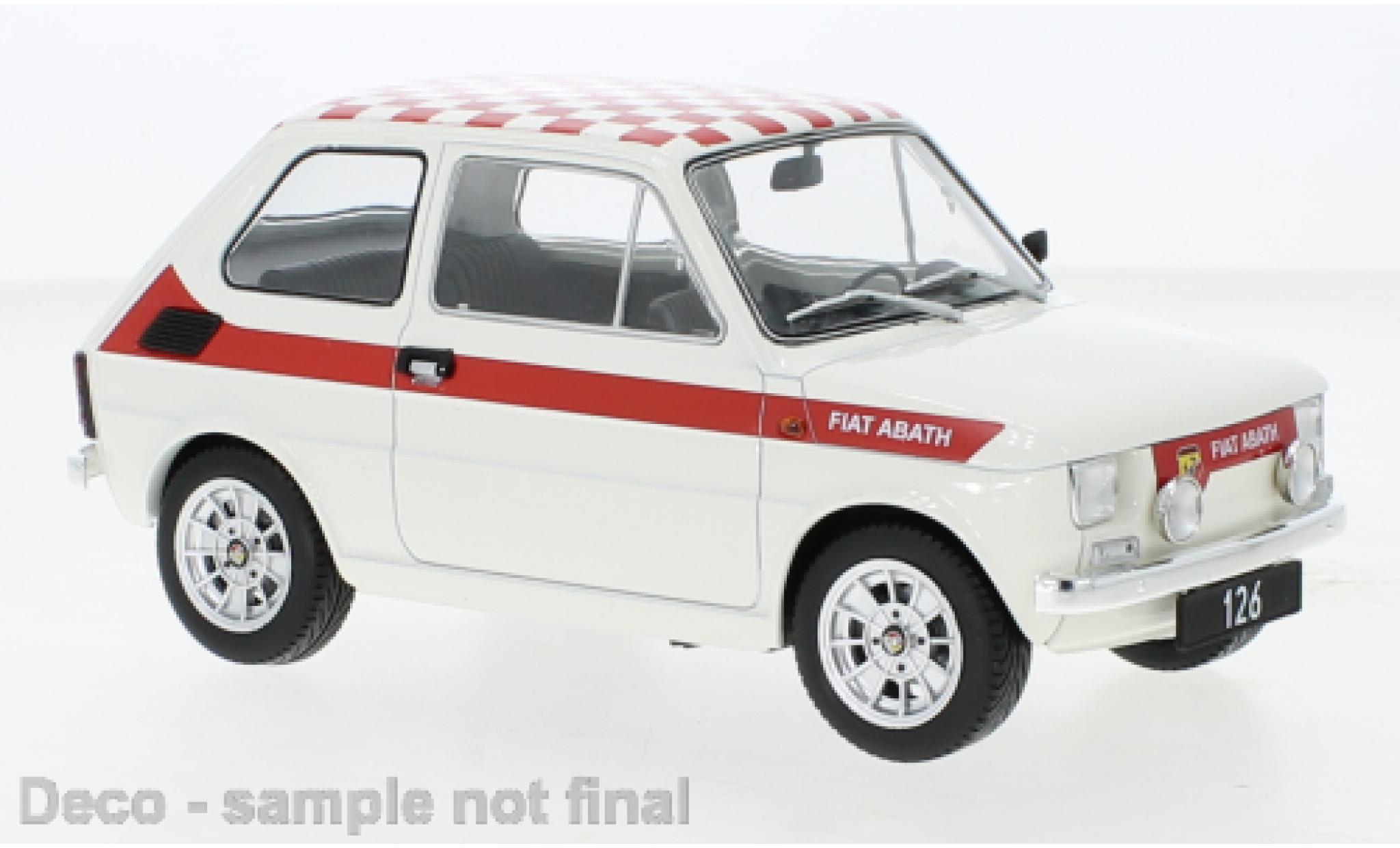 Fiat 126 1/18 MCG Abarth-Look white 1972 diecast model cars