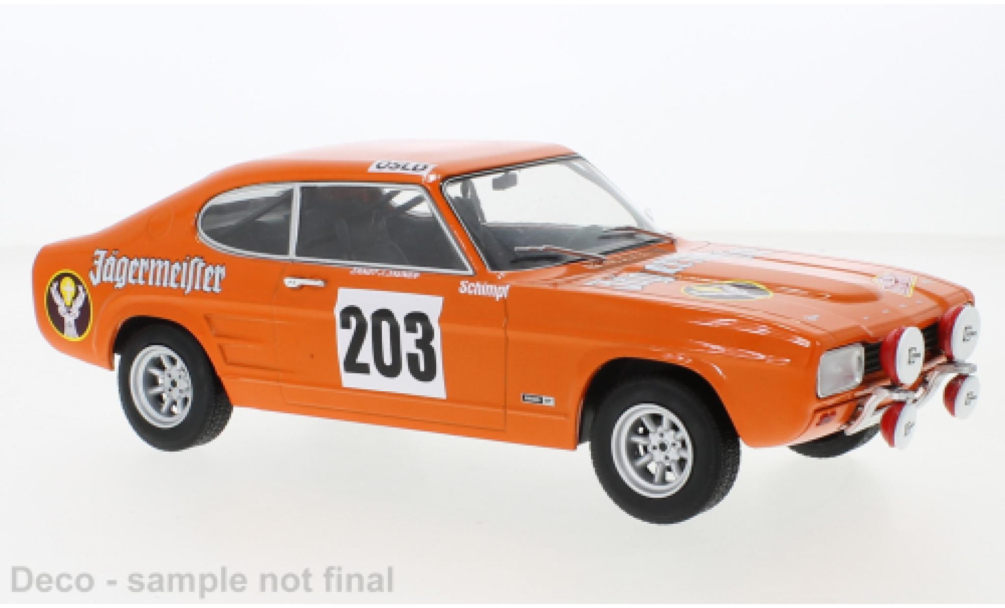 Ford Capri 1/18 MCG Mk I No.203 Rally Monte Carlo 1973 diecast model cars
