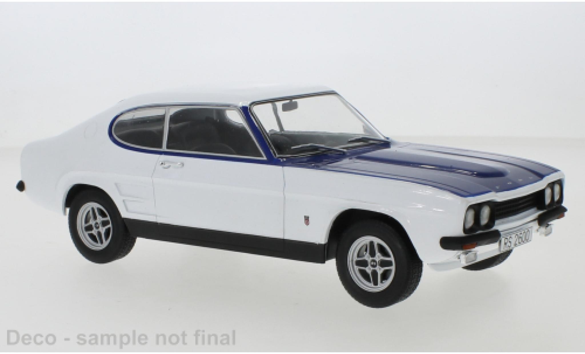 Ford Capri 1/18 MCG MK I RS 2600 white/blue 1973 diecast model cars