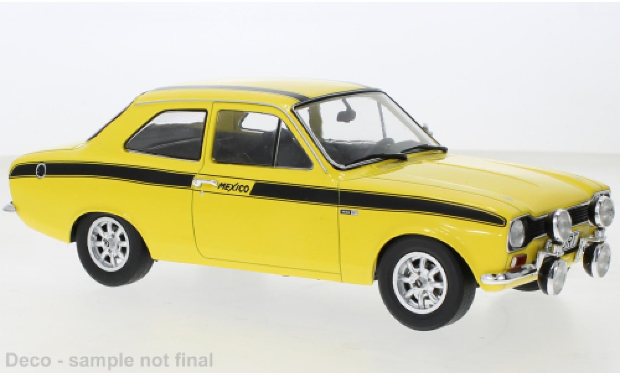 Ford Escort 1/18 MCG MK I Mexico yellow 1973 diecast model cars