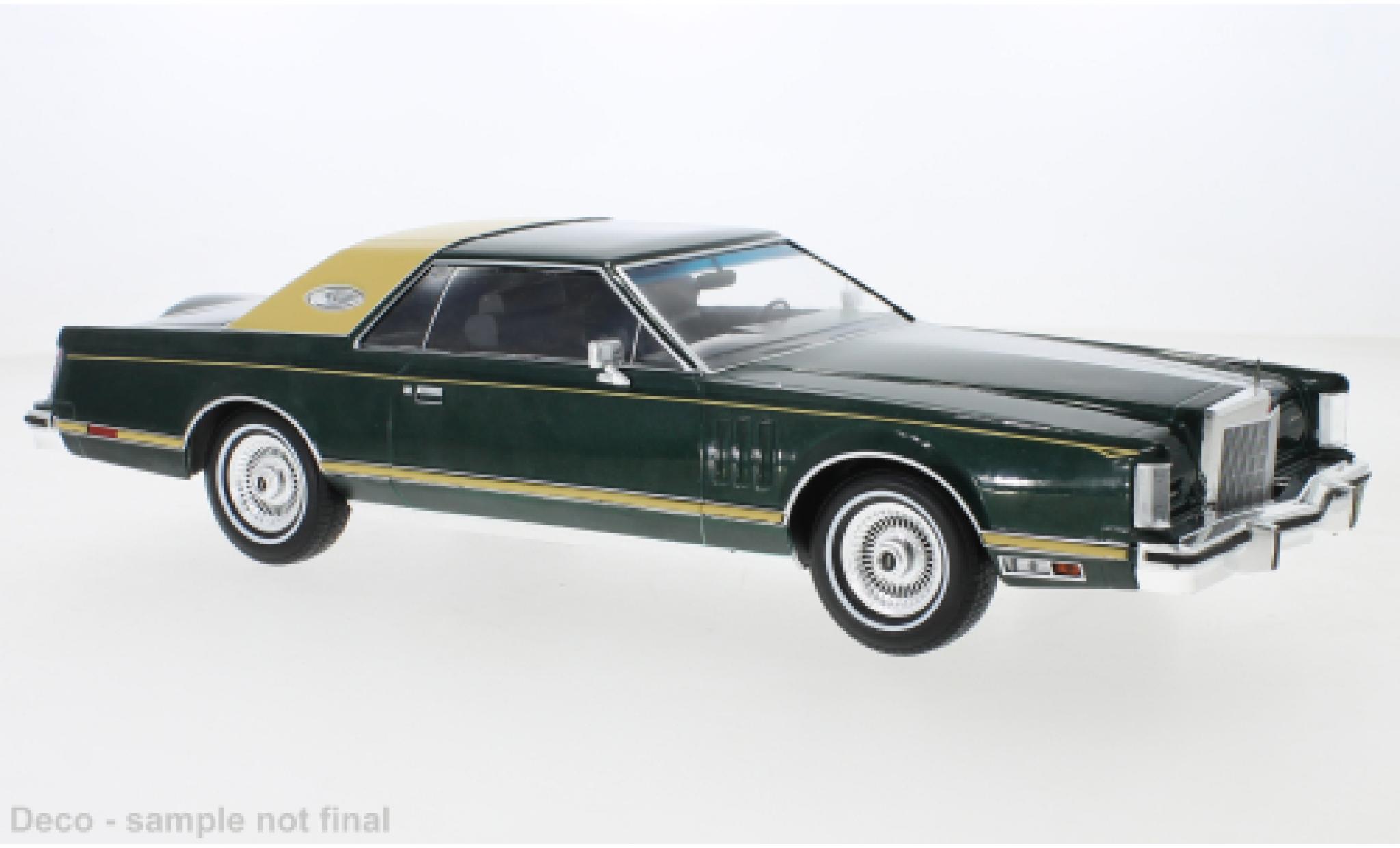 Lincoln Continental 1/18 MCG Mark V metallise green 1978 diecast model cars