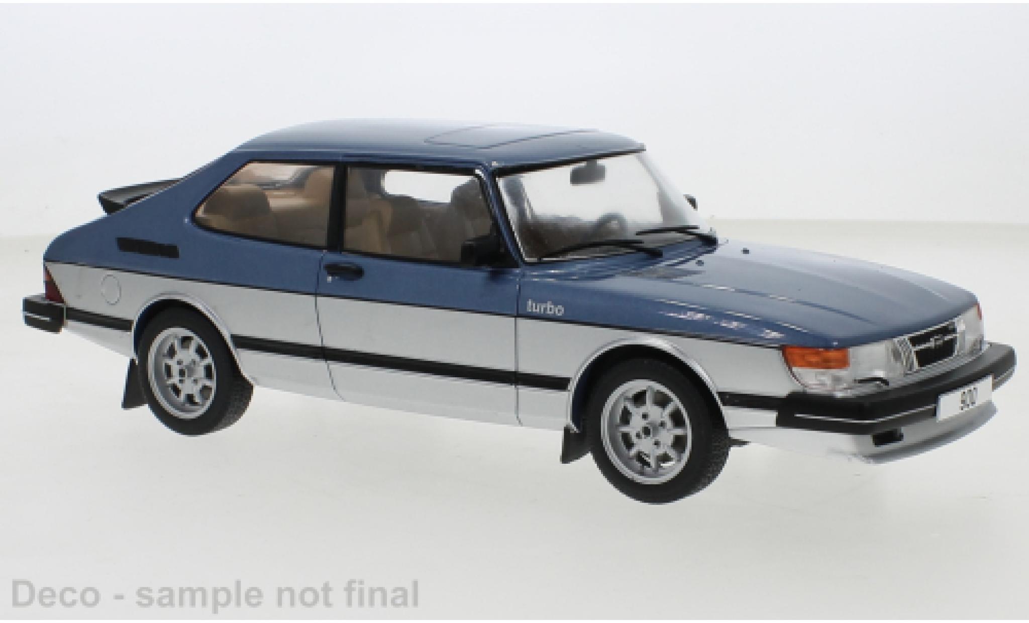 Saab 900 1/18 MCG Turbo metallise blue fonc&eacute;/d 1981 diecast model cars