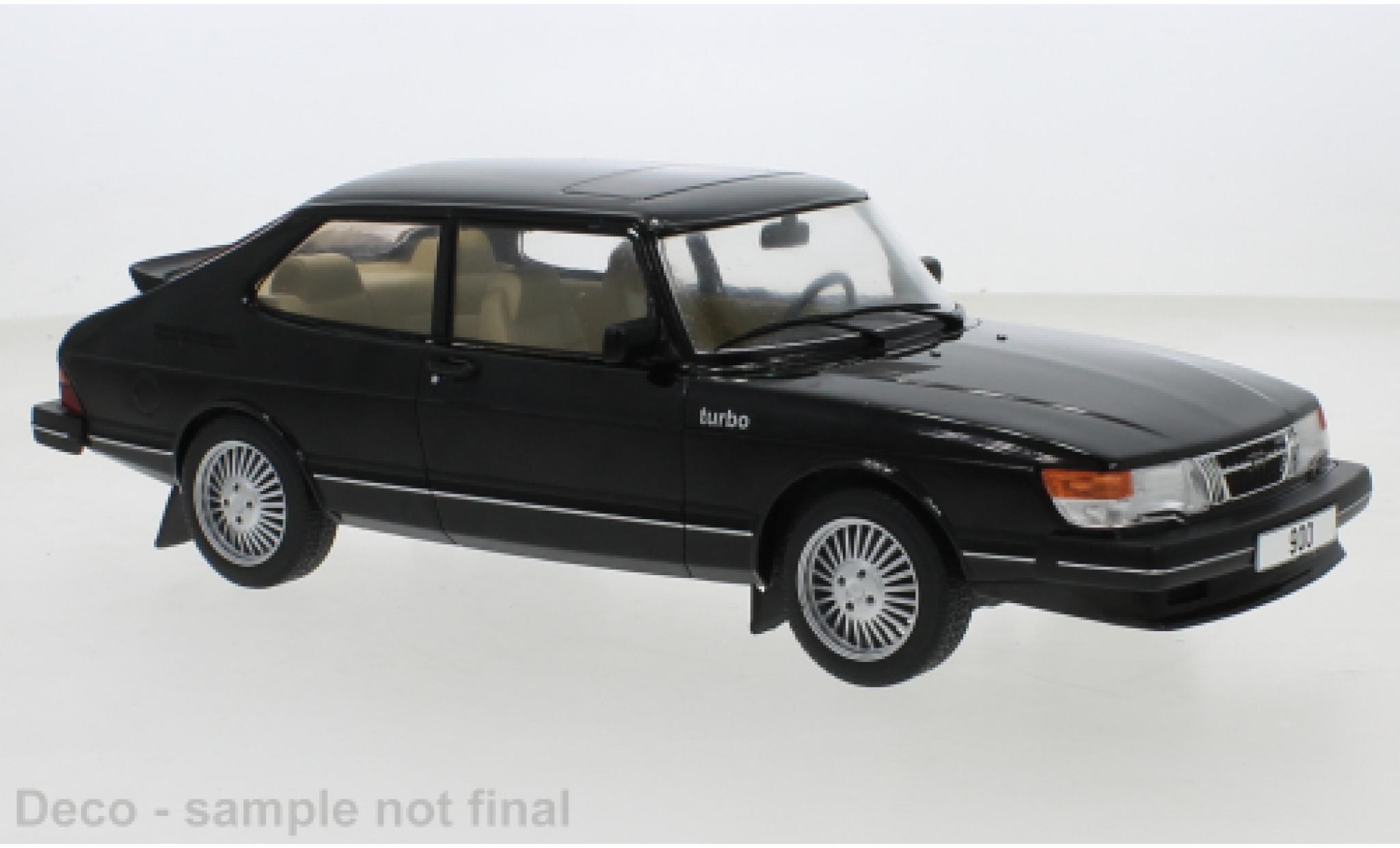 Saab 900 1/18 MCG Turbo black 1981 diecast model cars