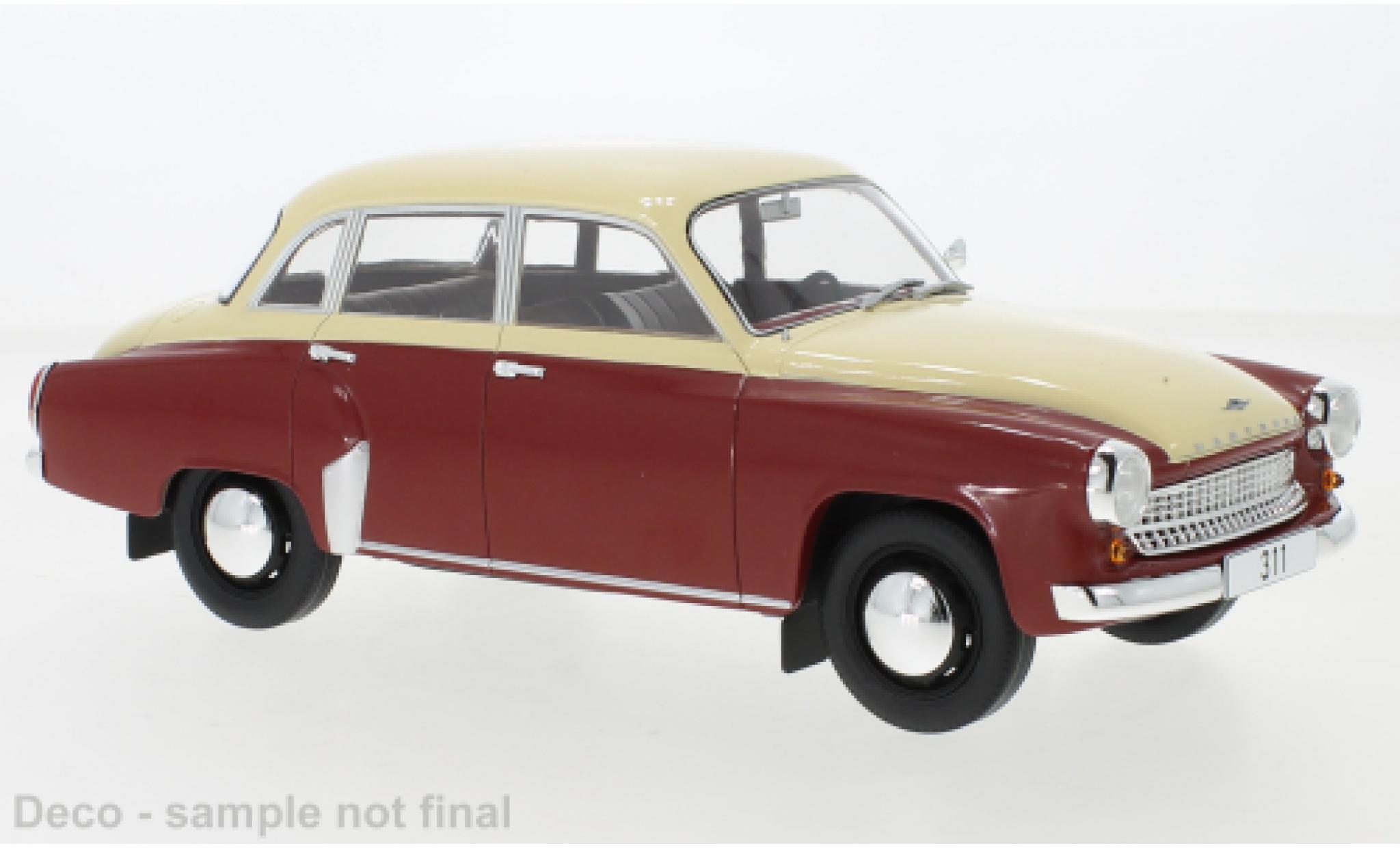 Wartburg 311 1/18 MCG red/beige 1959 diecast model cars