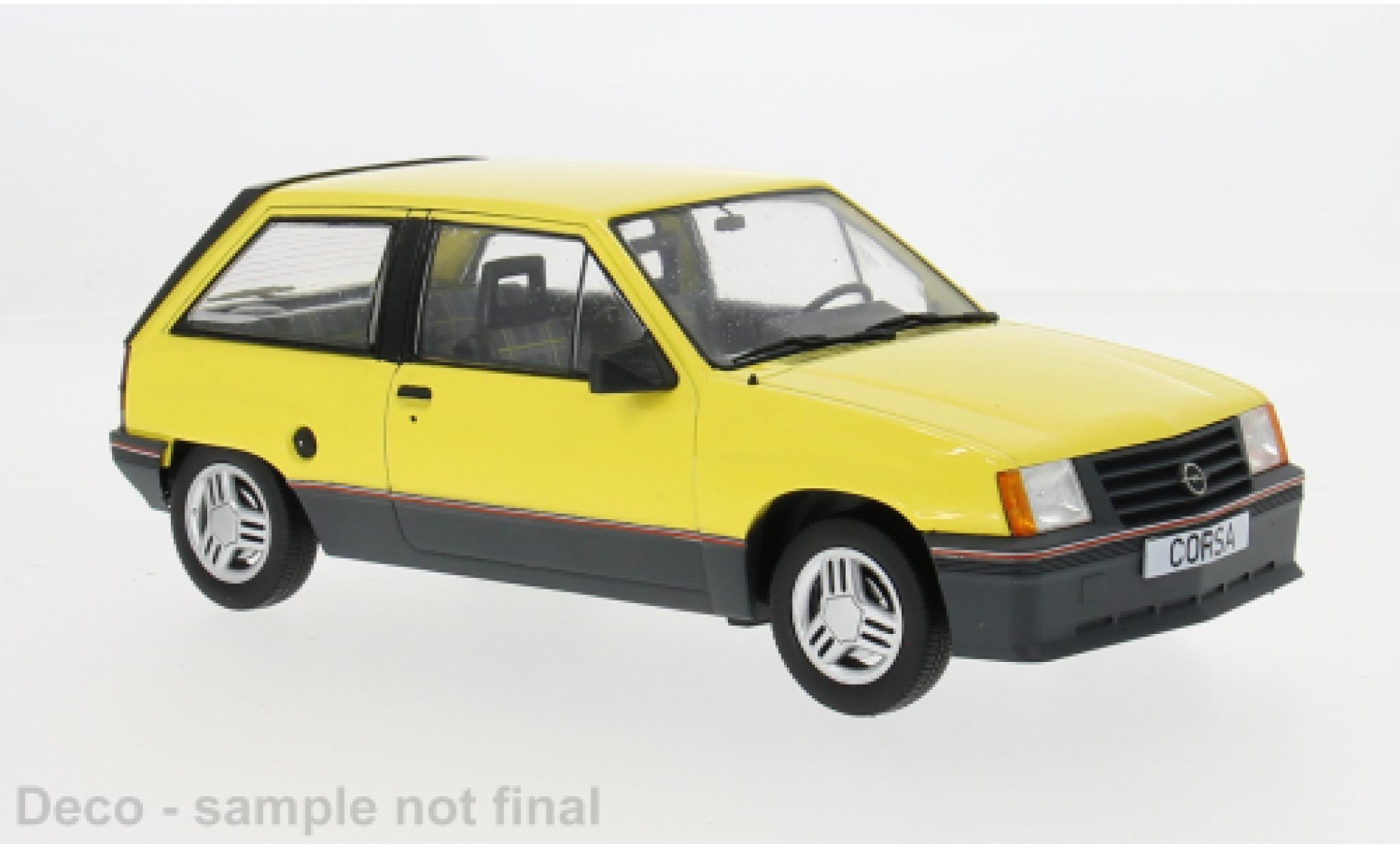 Opel Corsa 1/18 MCG A SR yellow 1983 1:18 diecast model cars