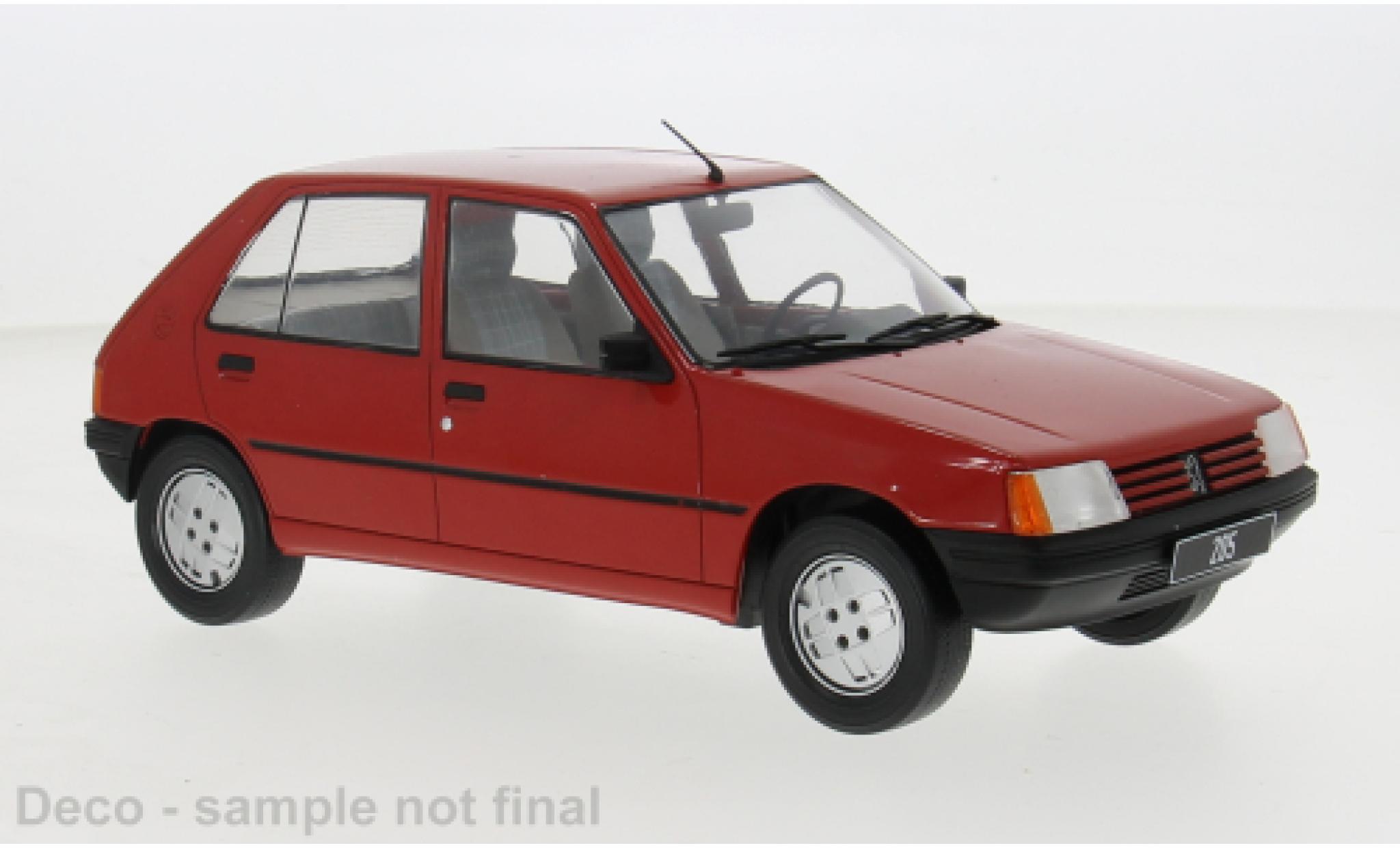 Peugeot 205 1/18 MCG red 1984 1:18 diecast model cars