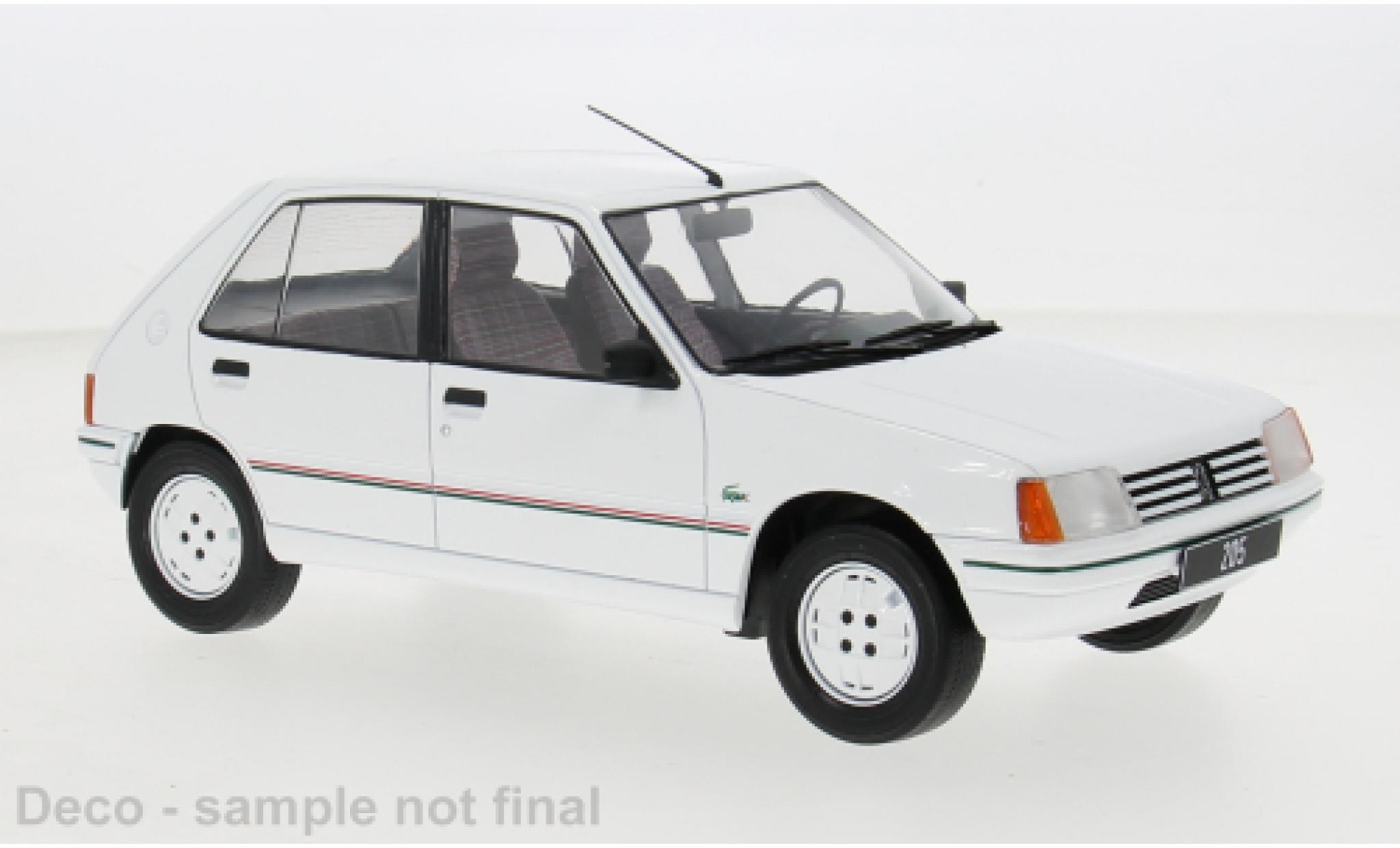 Peugeot 205 1/18 MCG white 1984 1:18 diecast model cars