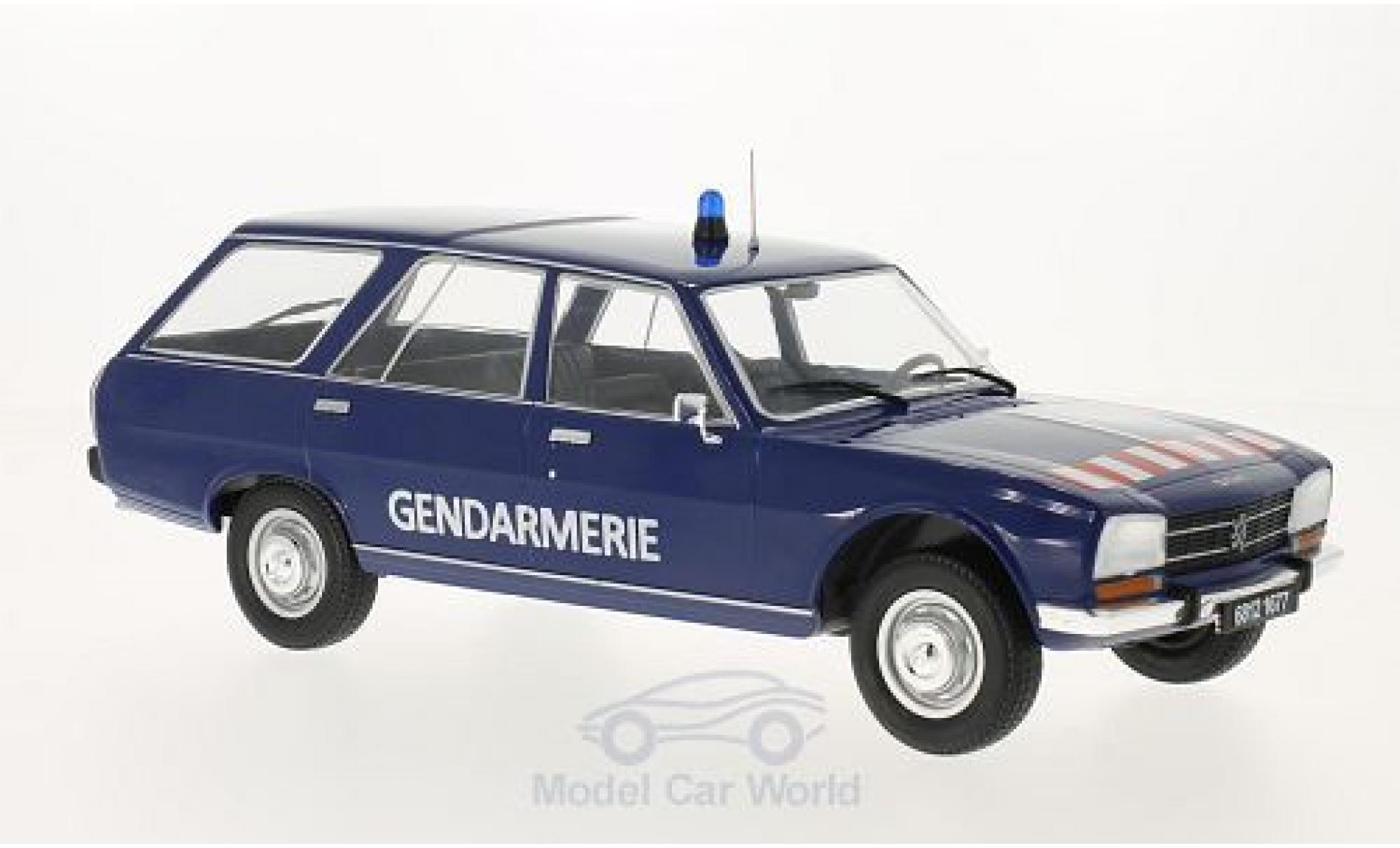 Peugeot 504 Break 1/18 MCG Estate blue Gendarmerie 1976 T&uuml;ren und Hauben geschlossen diecast model cars