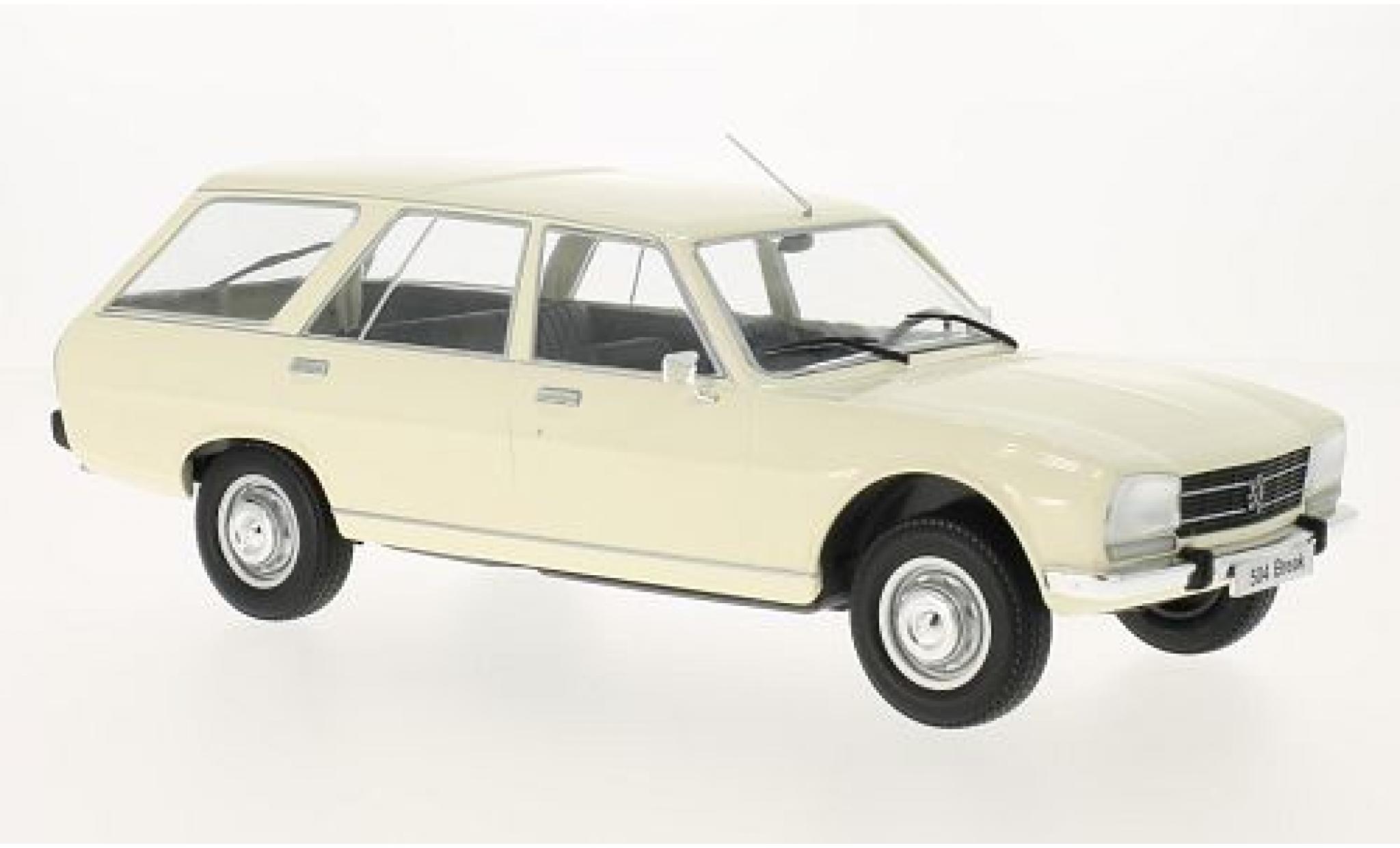 Peugeot 504 1/18 MCG Estate white 1976 les portes et capos ferm&eacute; diecast model cars