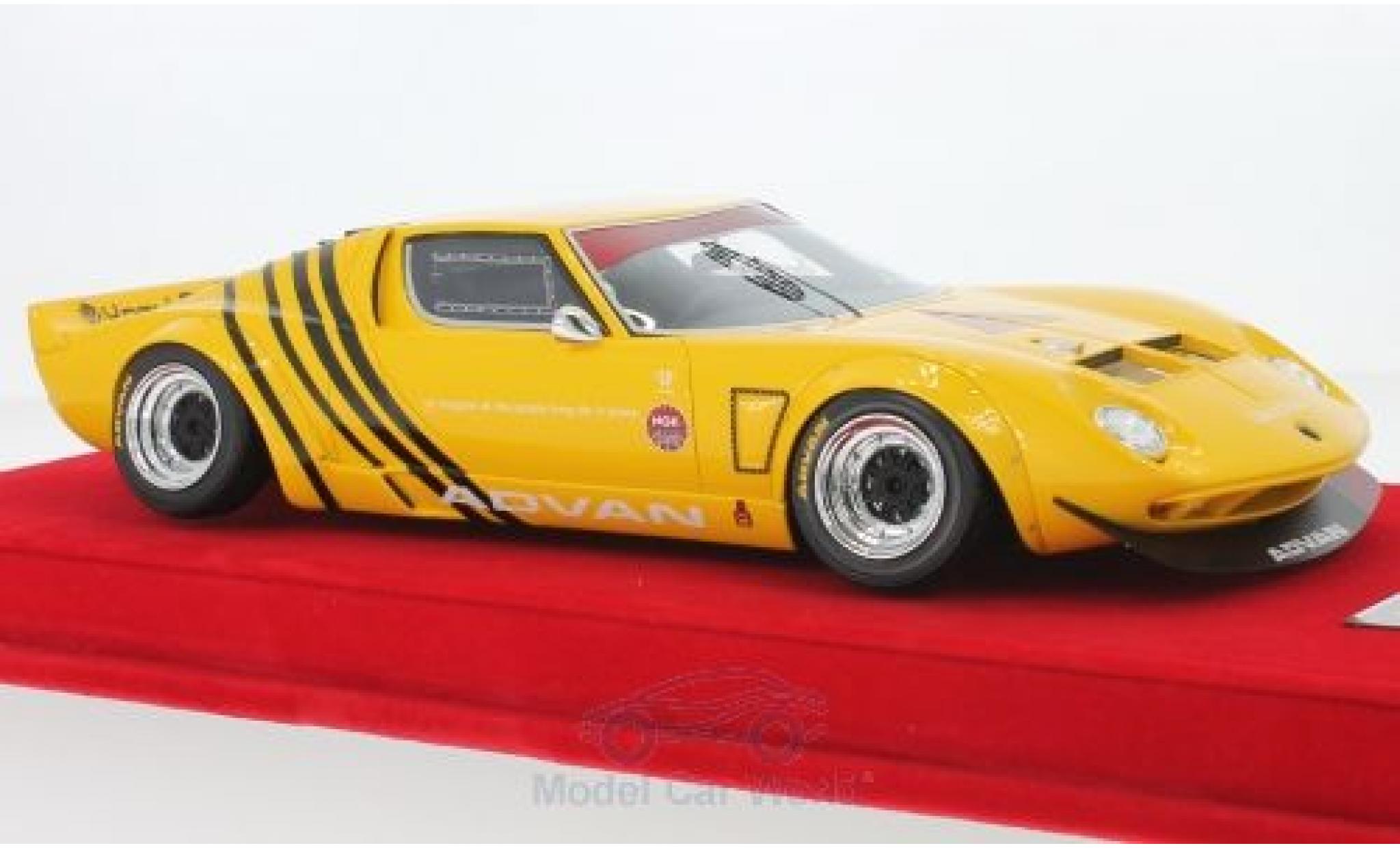 Lamborghini Miura 1/18 MCW Models LB Works yellow/black Chassis Ford GT40 N4 Liberty Walk diecast model cars