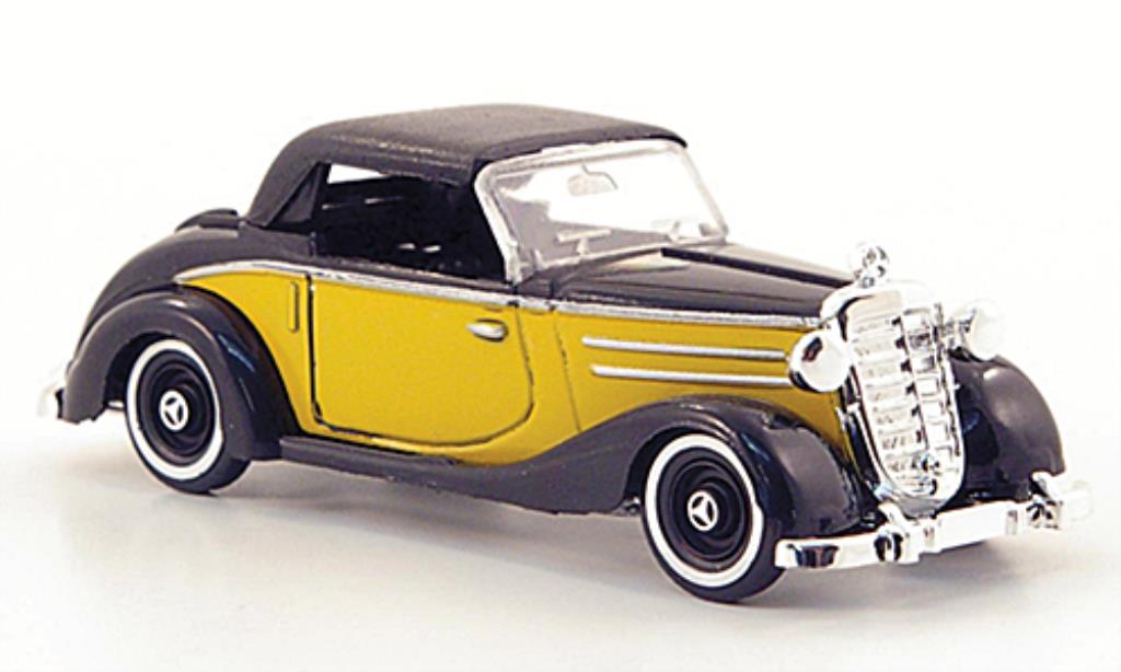 Mercedes 170 1/87 Busch S Convertible yellow/black geschlossen 1949 diecast model cars