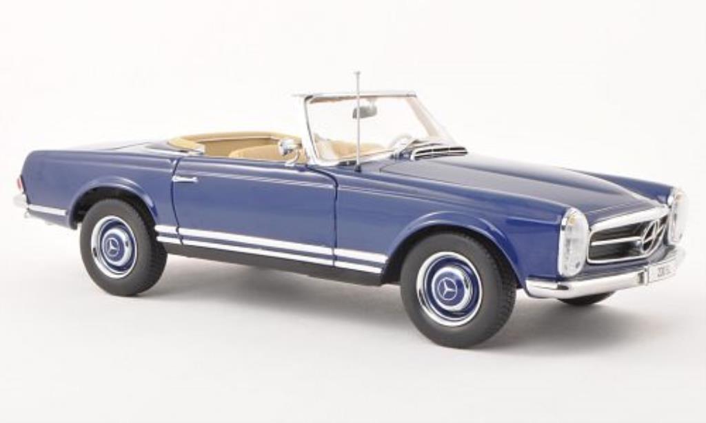 Mercedes 230 SL 1/18 Norev SL (W113) blue 1963 diecast model cars