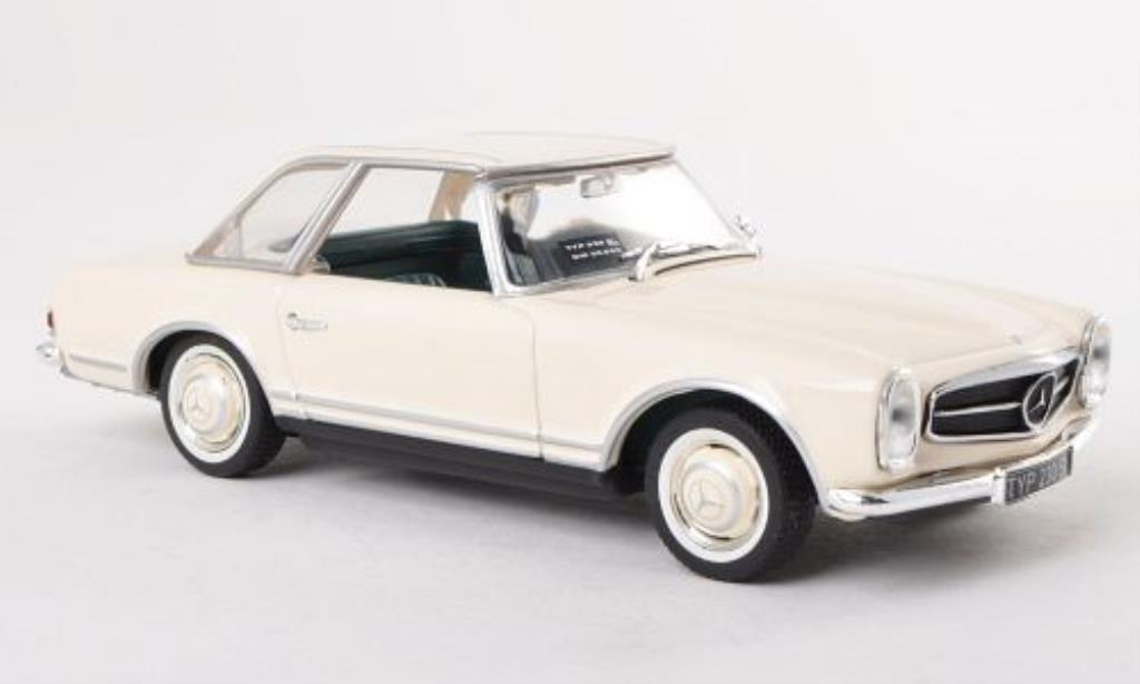 Mercedes 230 SL 1/43 Minichamps SL (W113) Hardtop white IAA 1963 diecast model cars