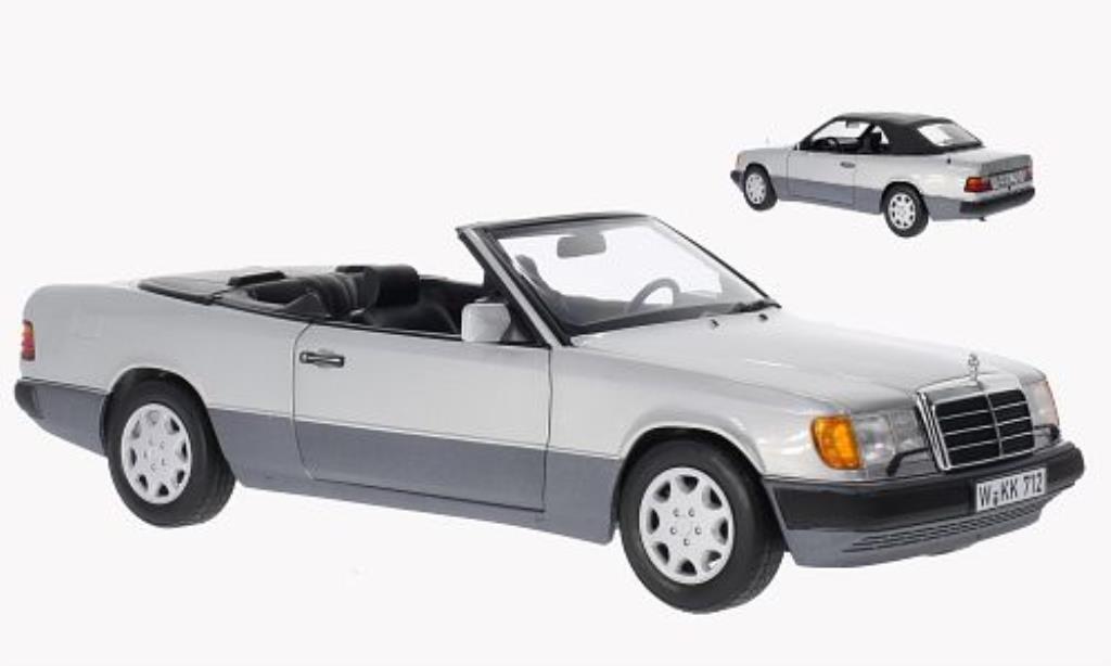 Mercedes 300 1/18 Norev CE-24 Convertible grey 1989 diecast model cars