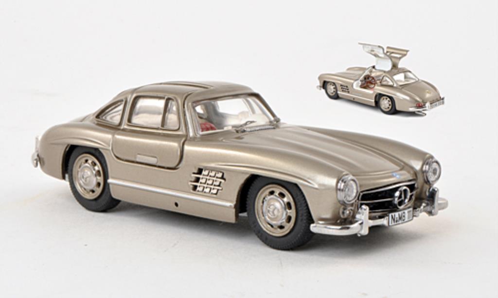 Mercedes 300 SL 1/43 Schuco SL beige-grey diecast model cars