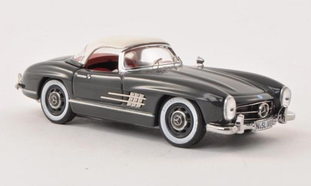 Mercedes 300 SL 1/43 Schuco SL Roadster Hardtop grey/beige diecast model cars