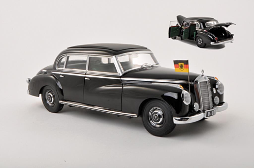 Mercedes 300 1/18 Norev (W186) Staatslimousine Adenauer black diecast model cars