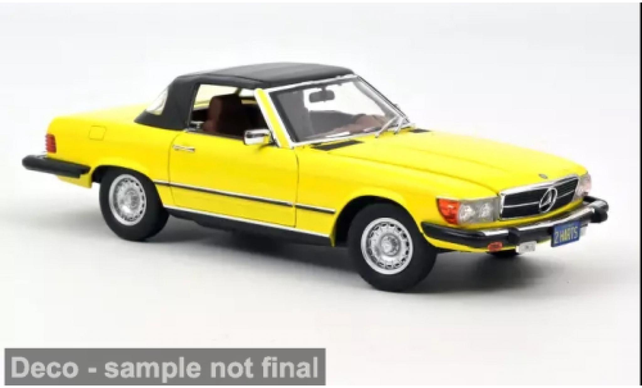 Mercedes 450 1/18 Norev SL yellow/black 1979 1:18 diecast model cars