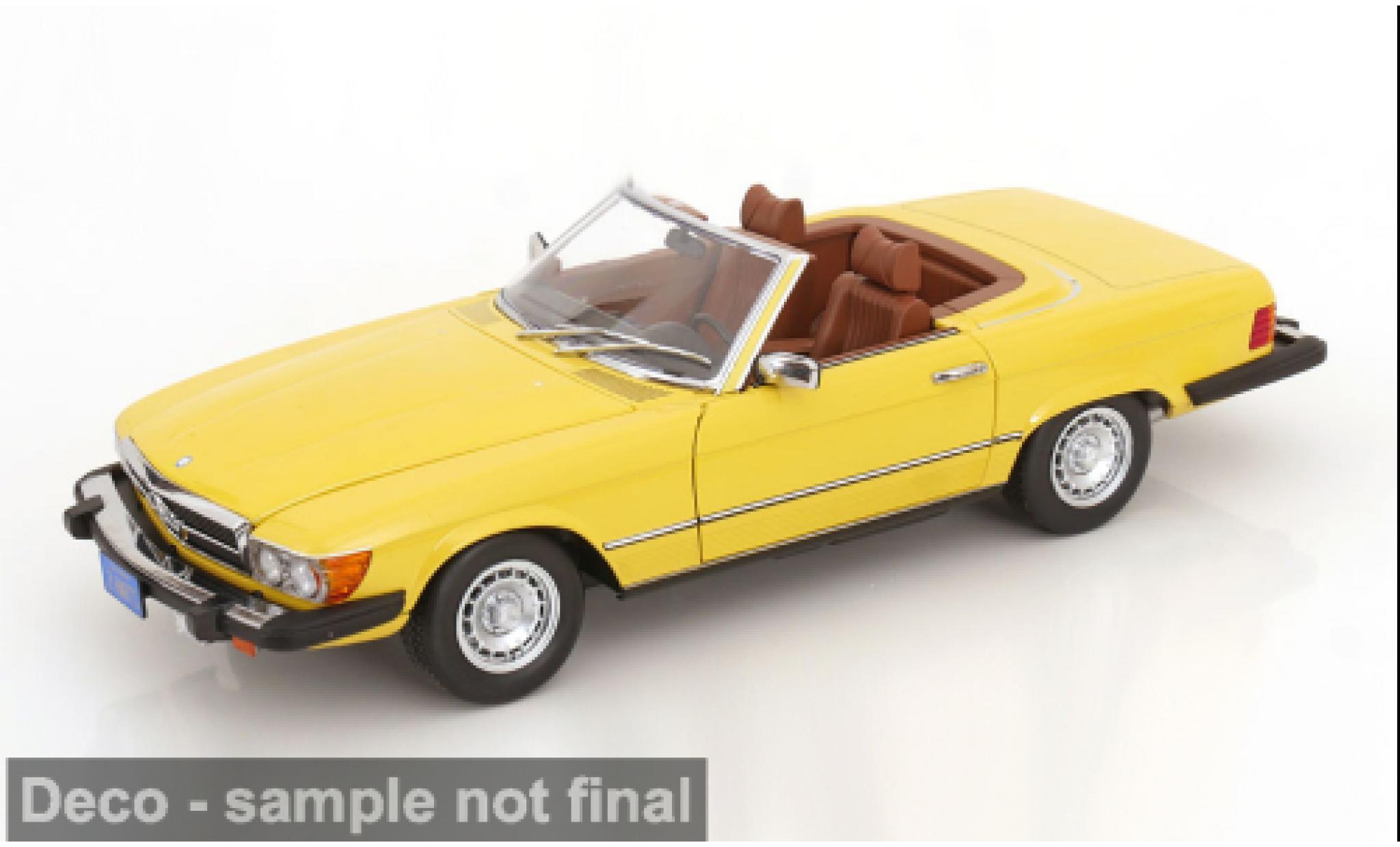 Mercedes 450 1/12 KK Scale SL (R 107) US-Version yellow 1979 1:12 diecast model cars