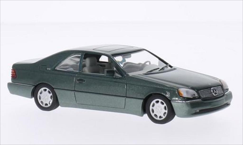 Mercedes 600 1/43 Minichamps SEC Coupe (C140) metallic grun 1992 diecast model cars