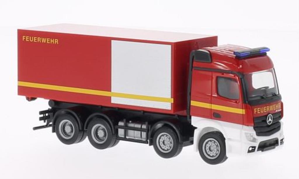 Mercedes Actros 1/87 Herpa 11 Fire brigade Abrollcontainer-LKW diecast model cars